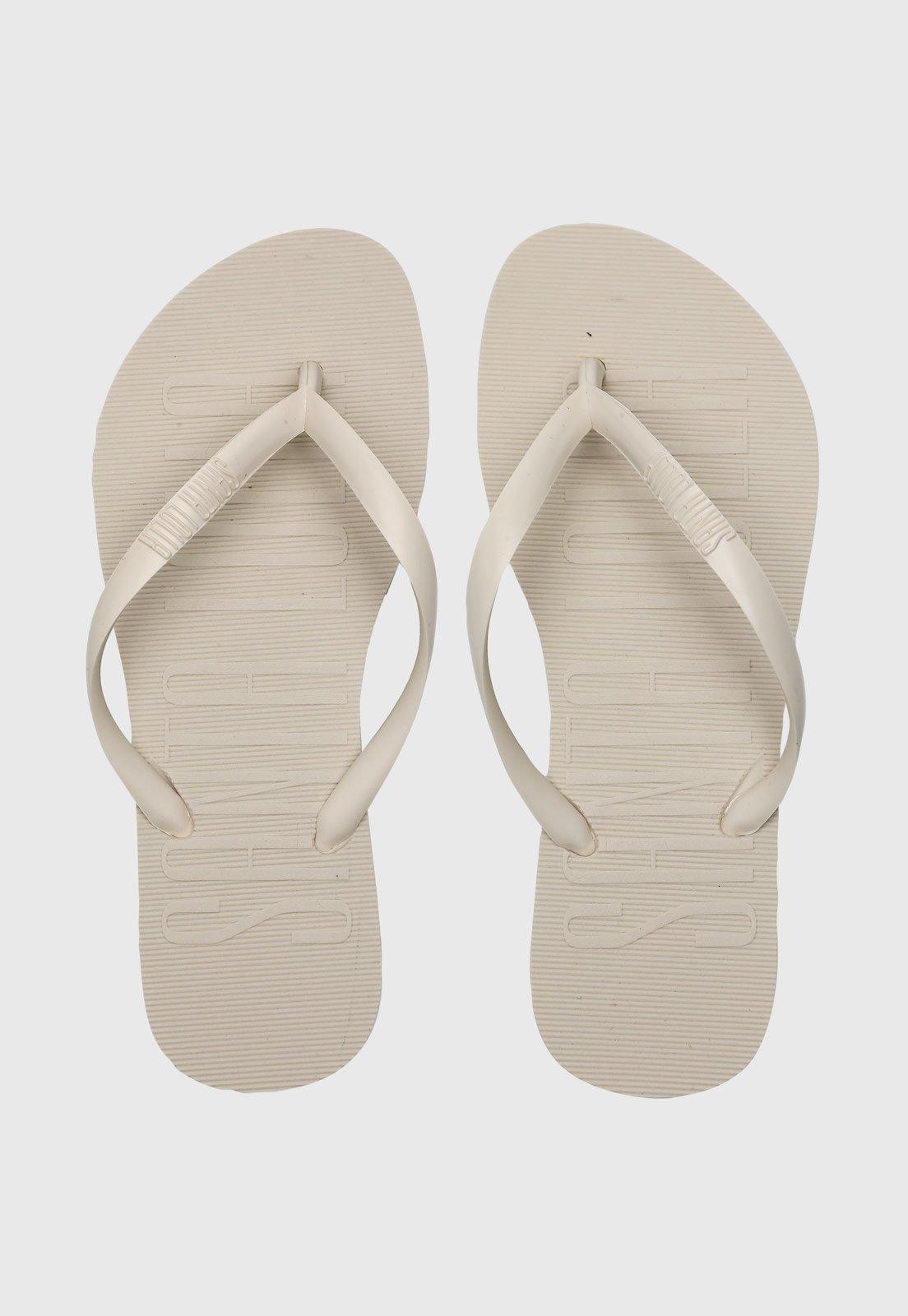Chinelo Santa Lolla Logo Off-White