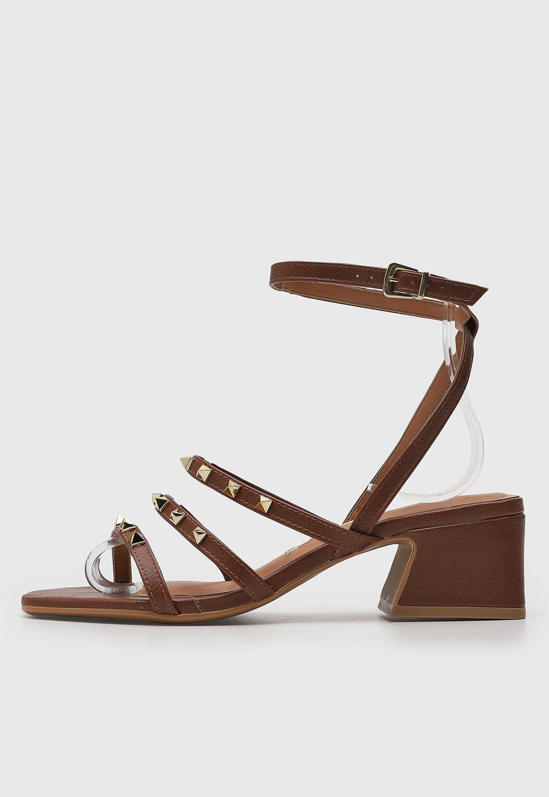 Sandália Feminina Vizzano Spikes Marrom