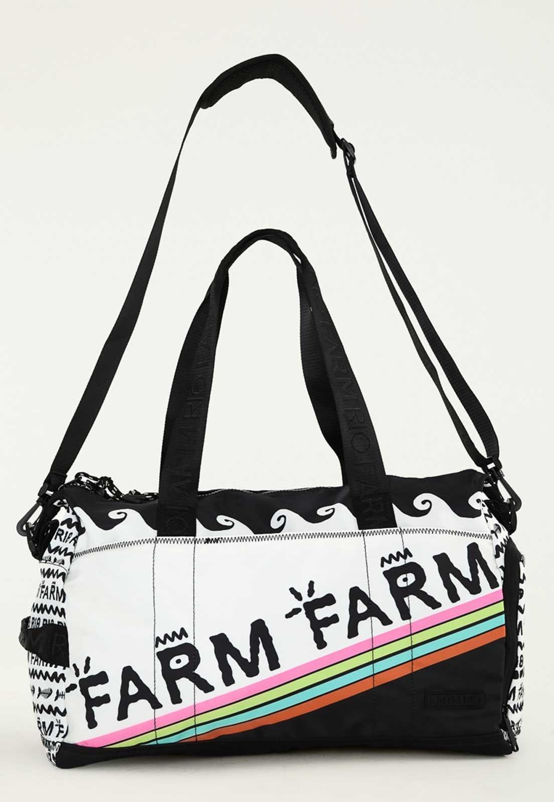 Bolsa Feminina FARM Viva Tipografico Preta