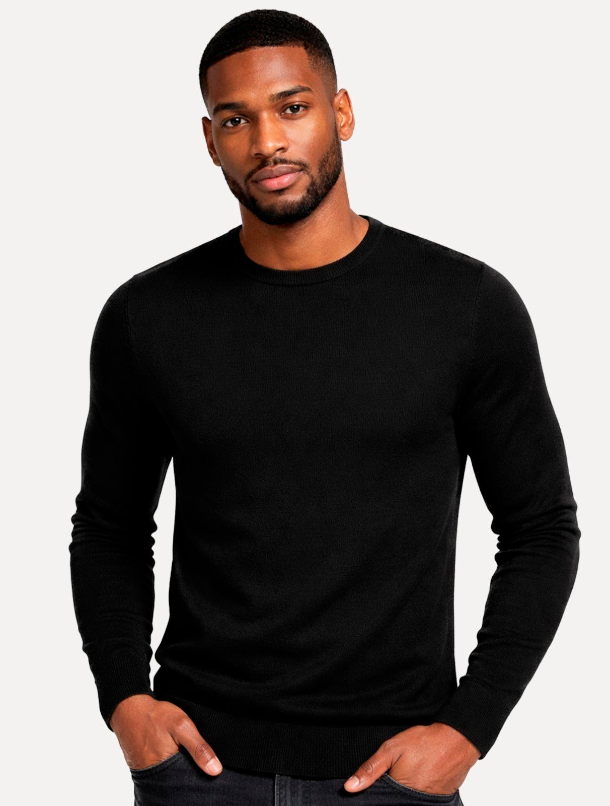 Suéter John John Masculino Regular Fit Tricot Smooth Preto