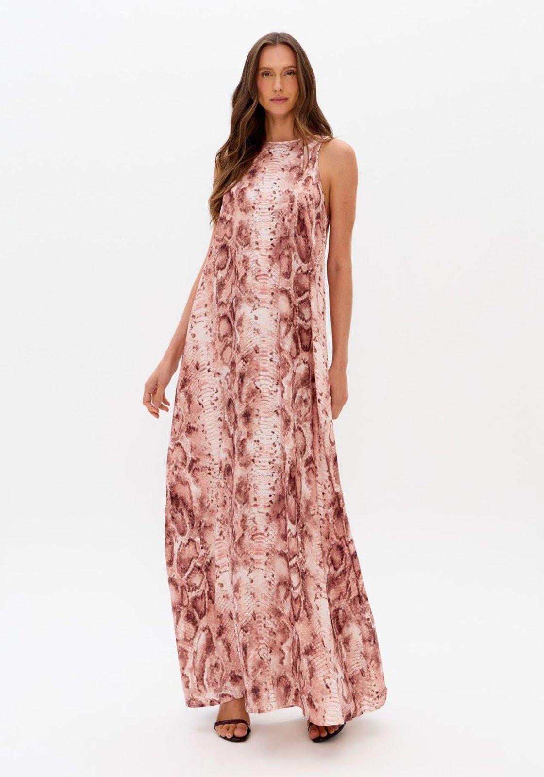 Vestido Super Midi Sem Mangas Lança Perfume