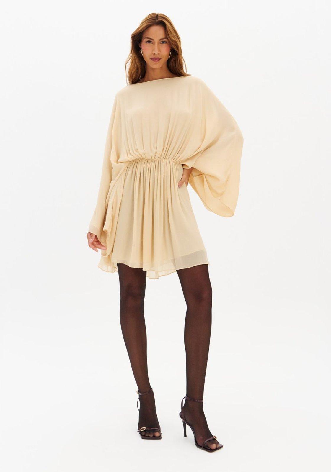 Vestido Curto Manga Longa Kaftã Lança Perfume