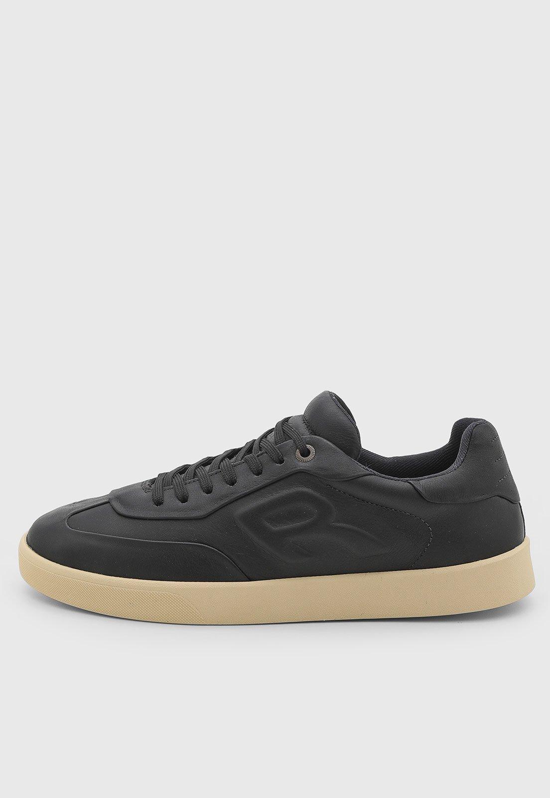 Tênis Masculino Reserva Casual Couro Preto