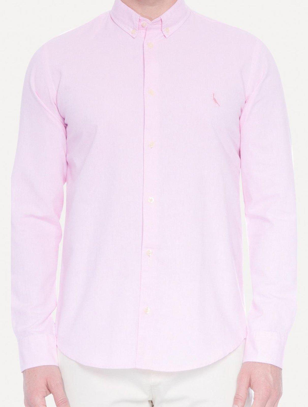 Camisa Reserva Masculina Oxford Color Icon Rosa Claro