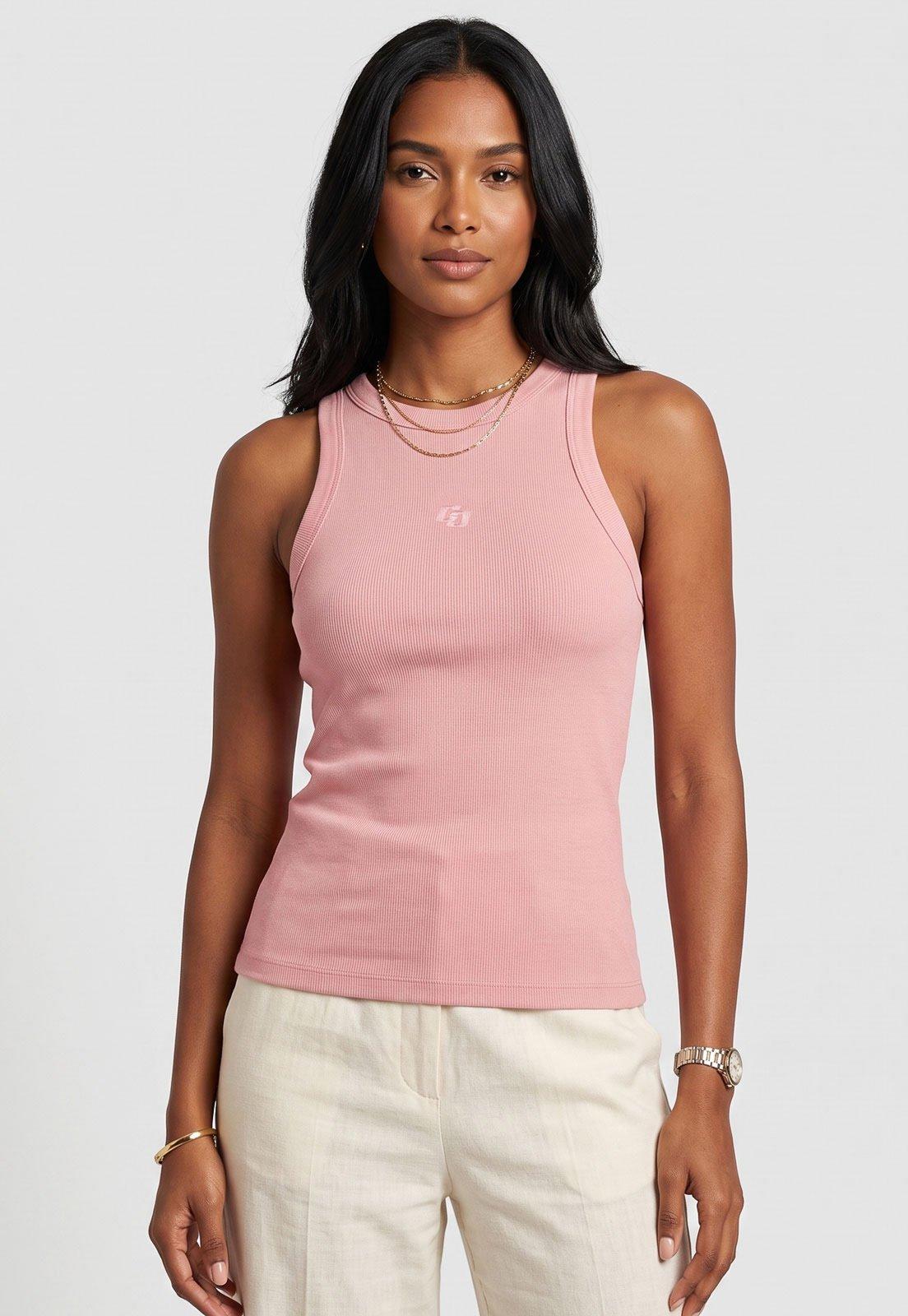 Regata Feminina Colcci Canelada Rosa