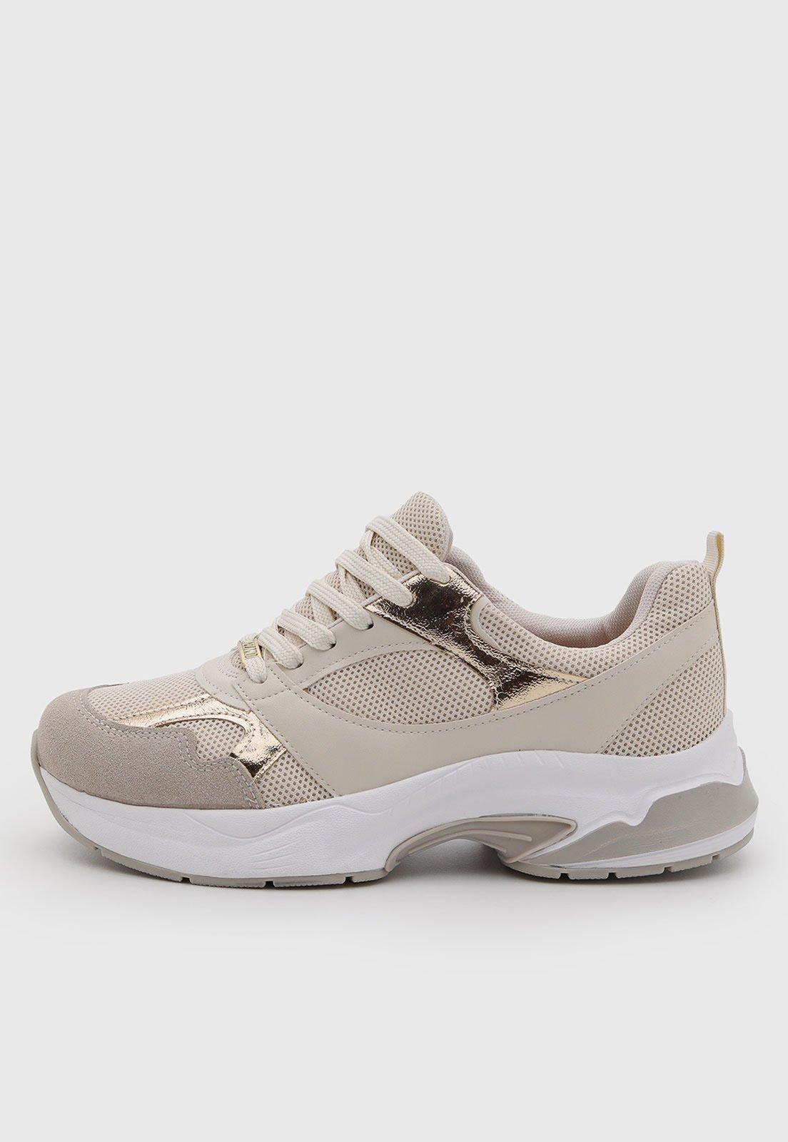 Tênis Feminino Vizzano Cano Baixo Bege