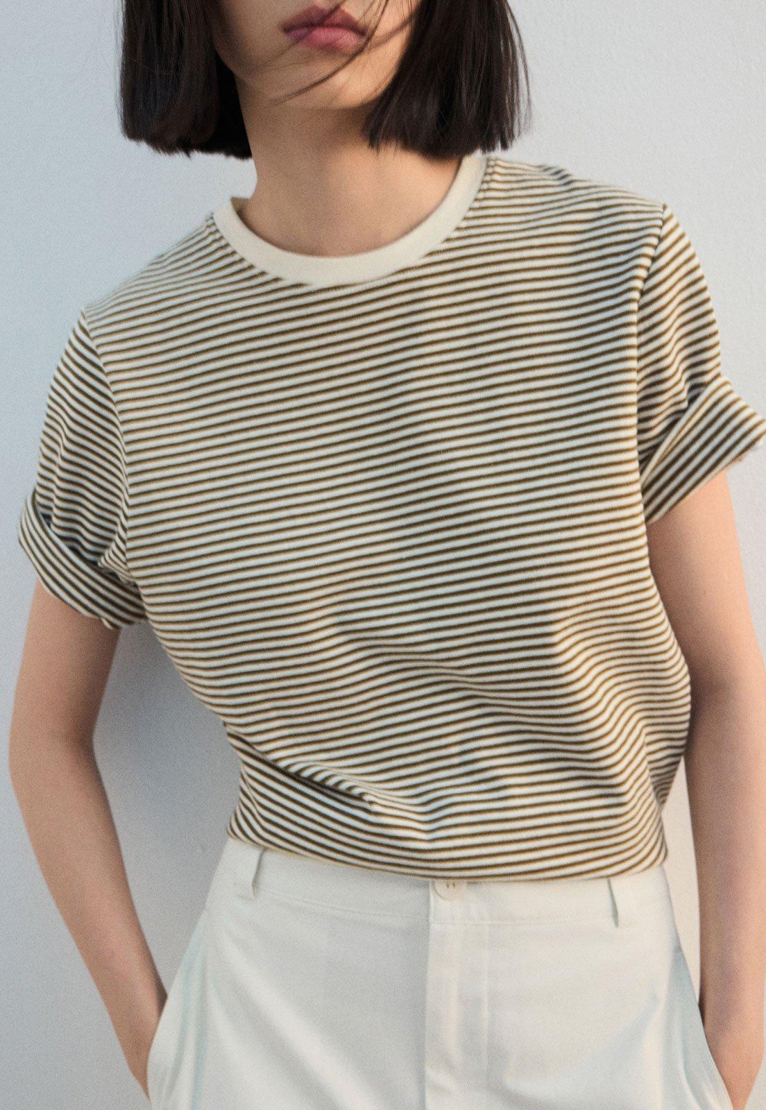 Blusa Feminina Mango Listrada Bella Bege