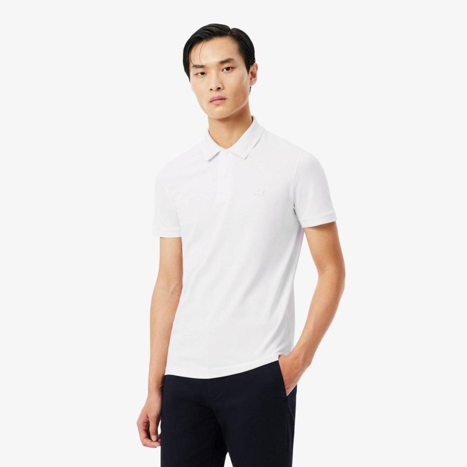 Camisa Polo Piqué Modelagem ajustada com Marca em Jacquard Branco - G Branco