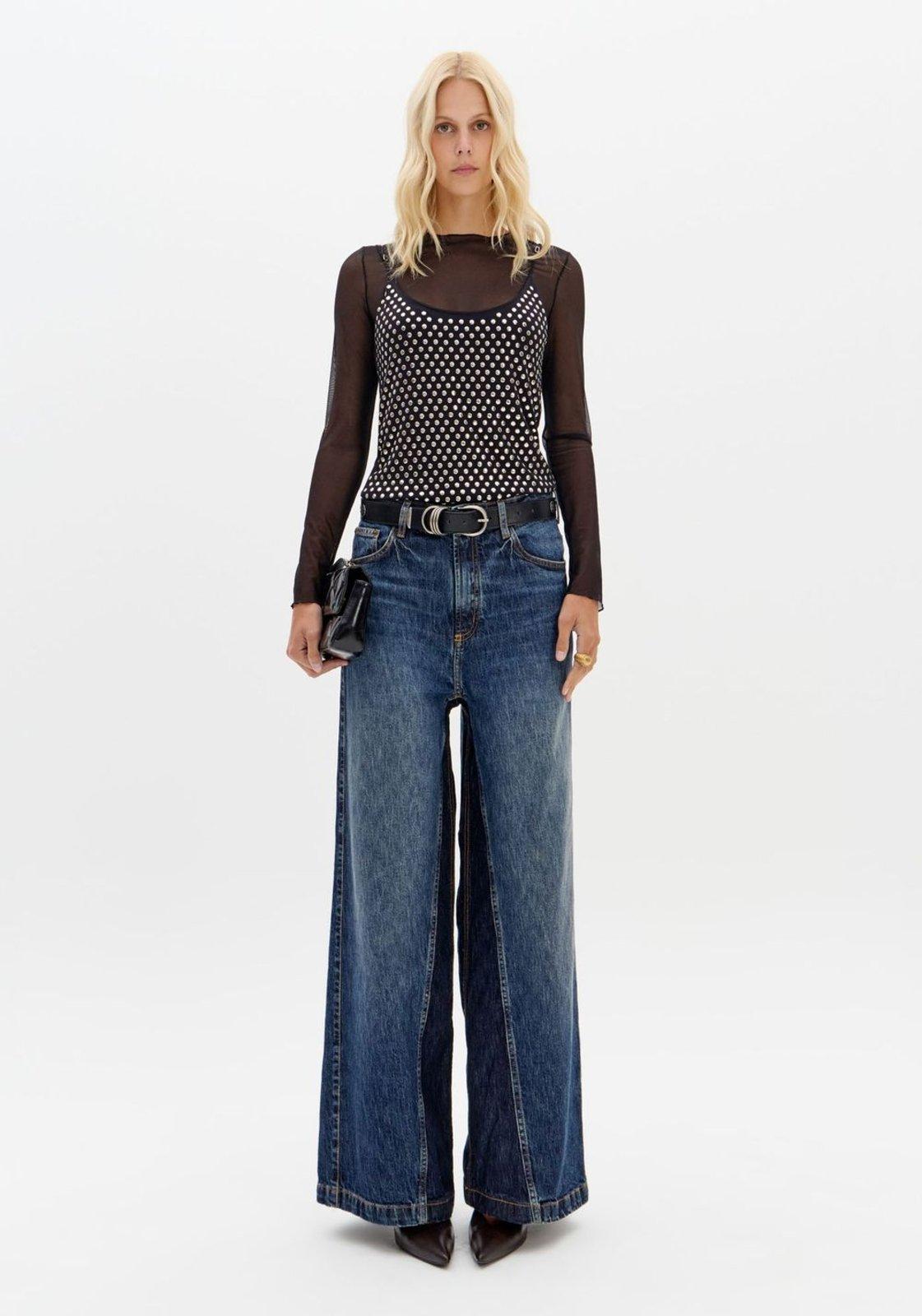 Calça Jeans Relaxed Com Bolsos Lança Perfume