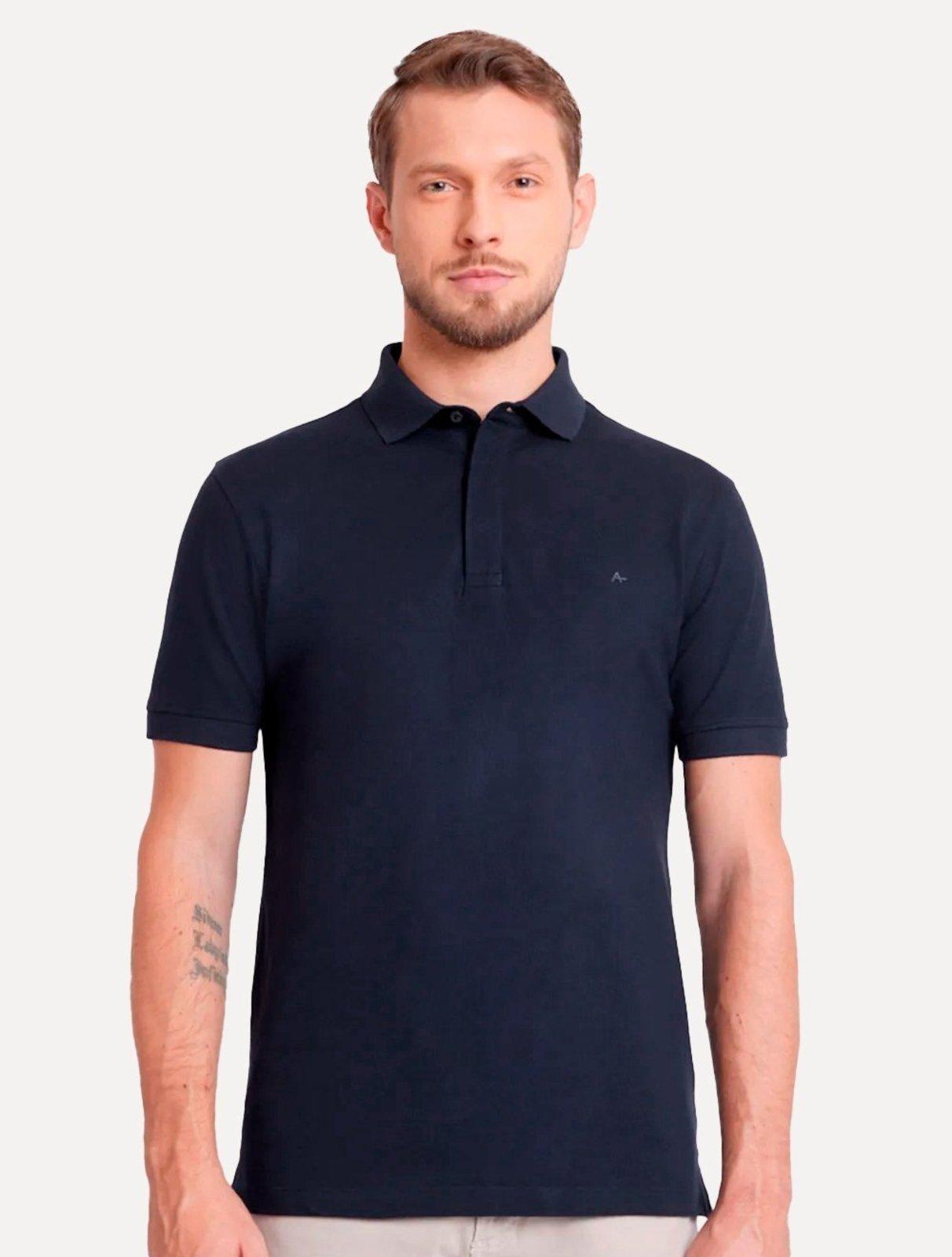 Polo Aramis Masculina Piquet Colorfix Navy Azul Marinho