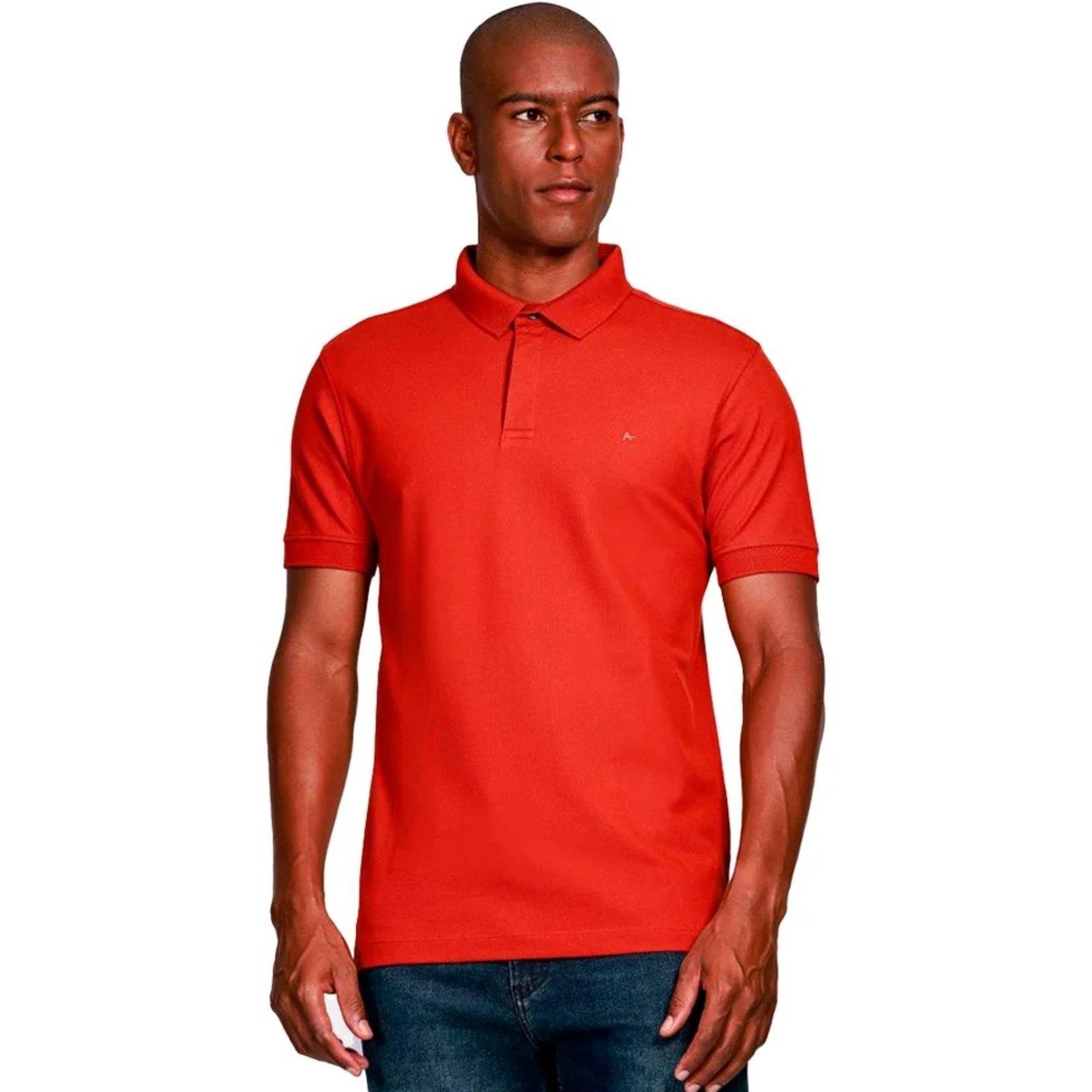 Camisa Polo Aramis Piquet Ve25 Laranja Ferrugem Masculino
