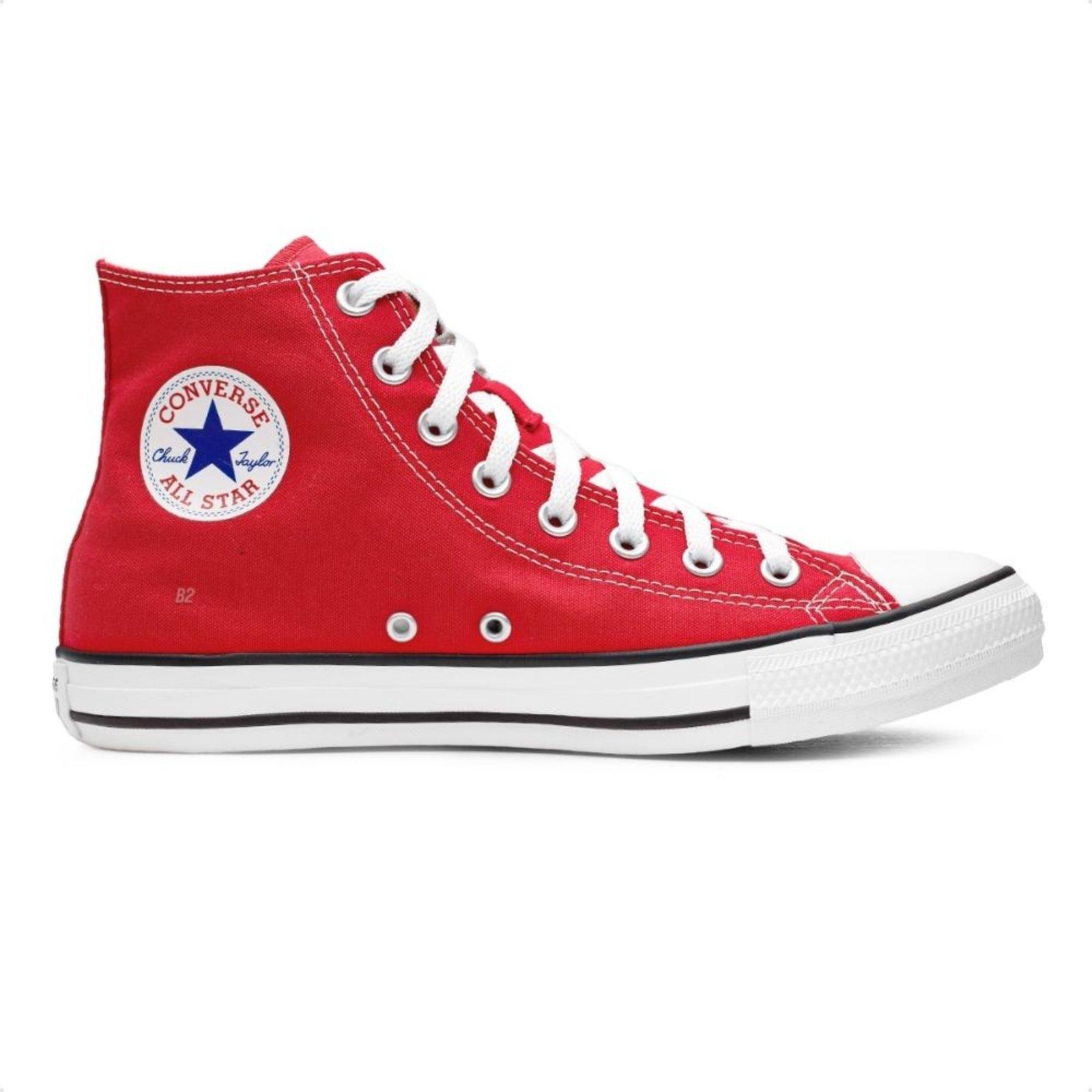 Tênis Converse Chuck Taylor All Star Cano Alto Feminino Vermelho