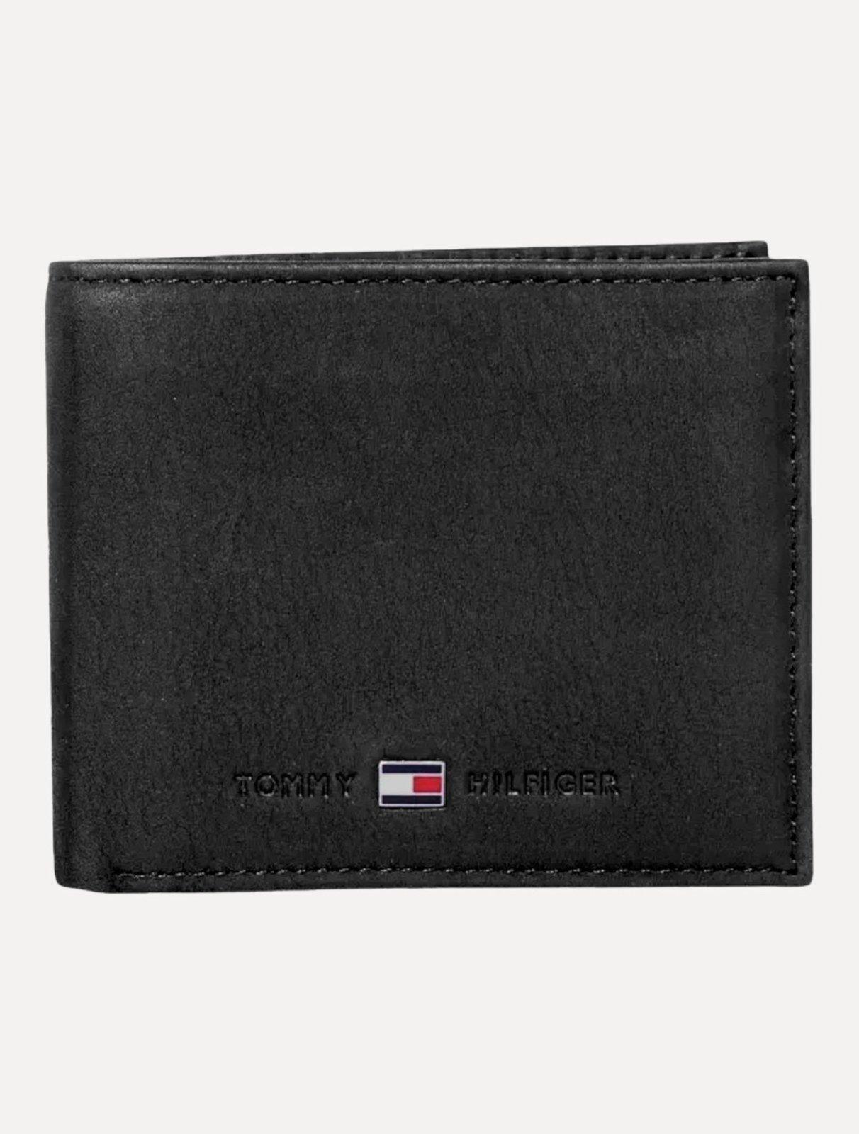Carteira Tommy Hilfiger Masculina Johnson Mini CC Wallet Preta