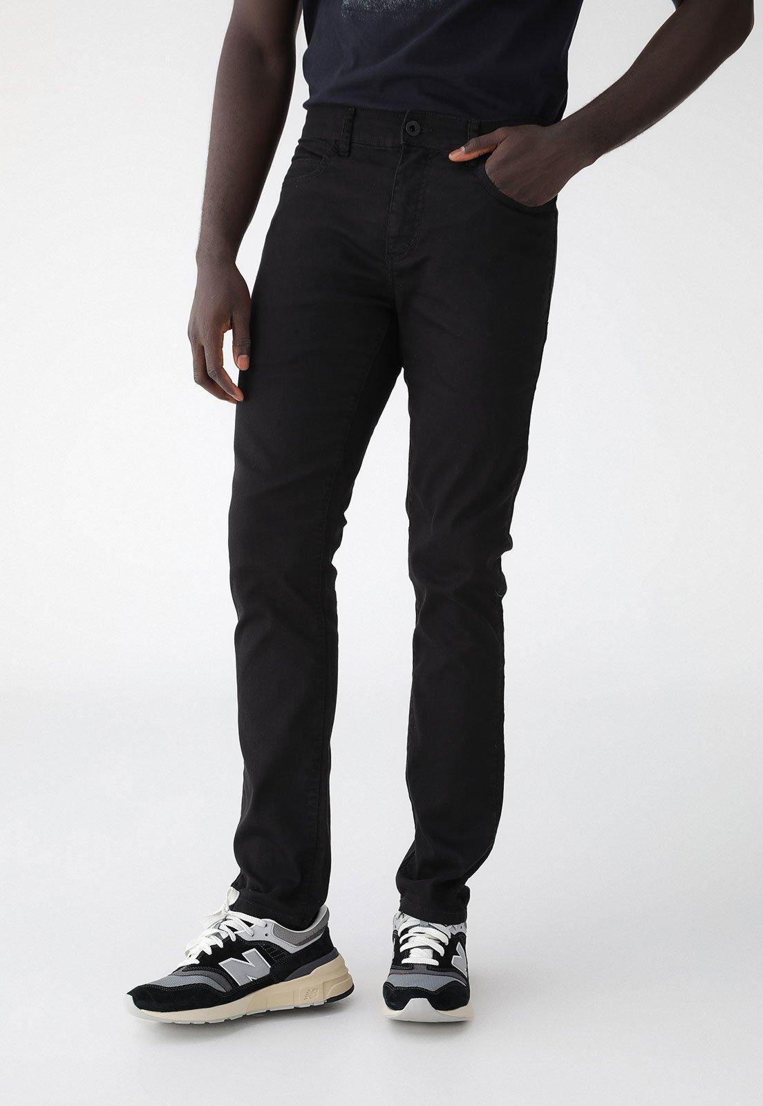 Calça Sarja Reserva Slim Lisa Preta