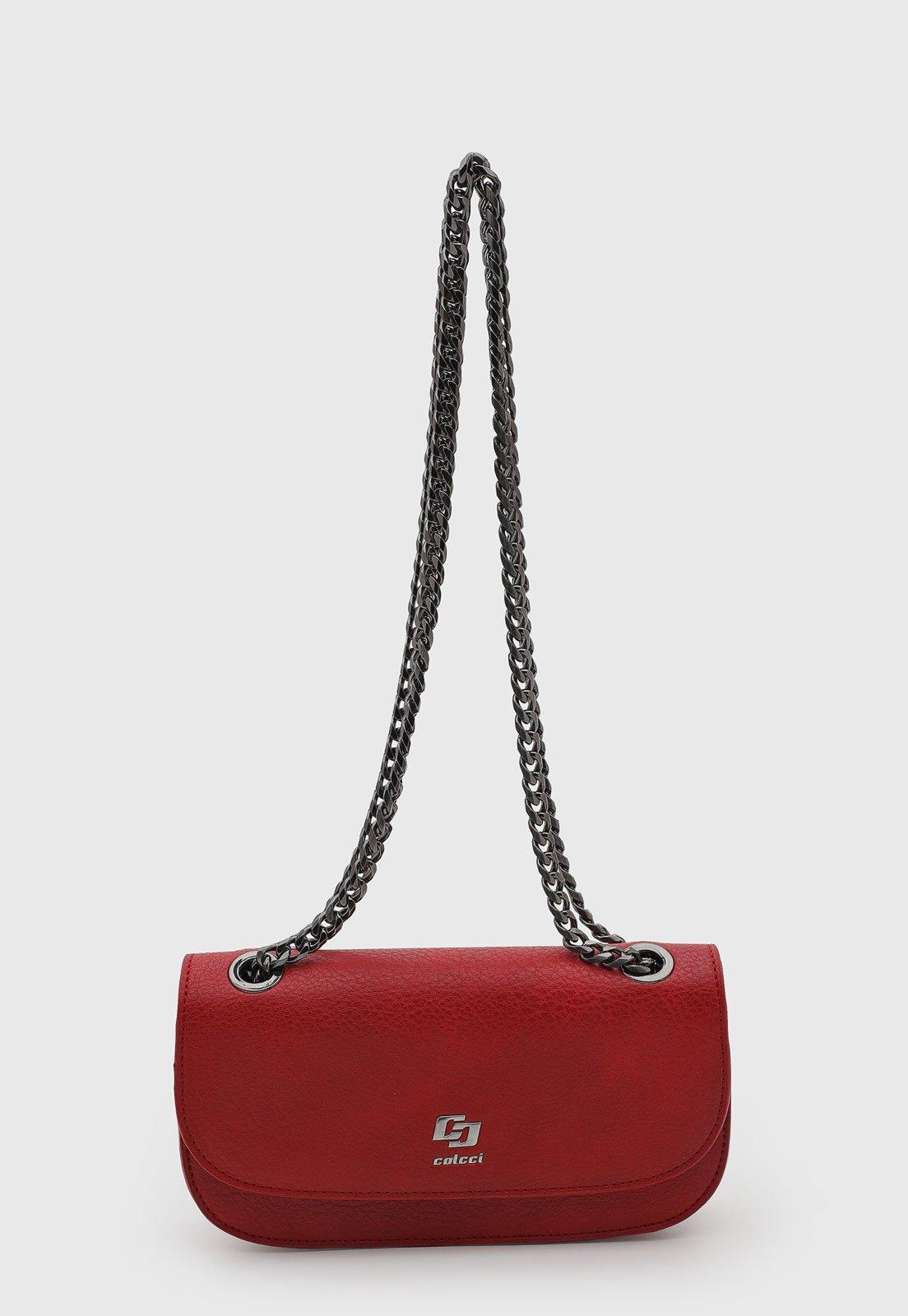 Bolsa Feminina Colcci Alça Corrente Vermelha