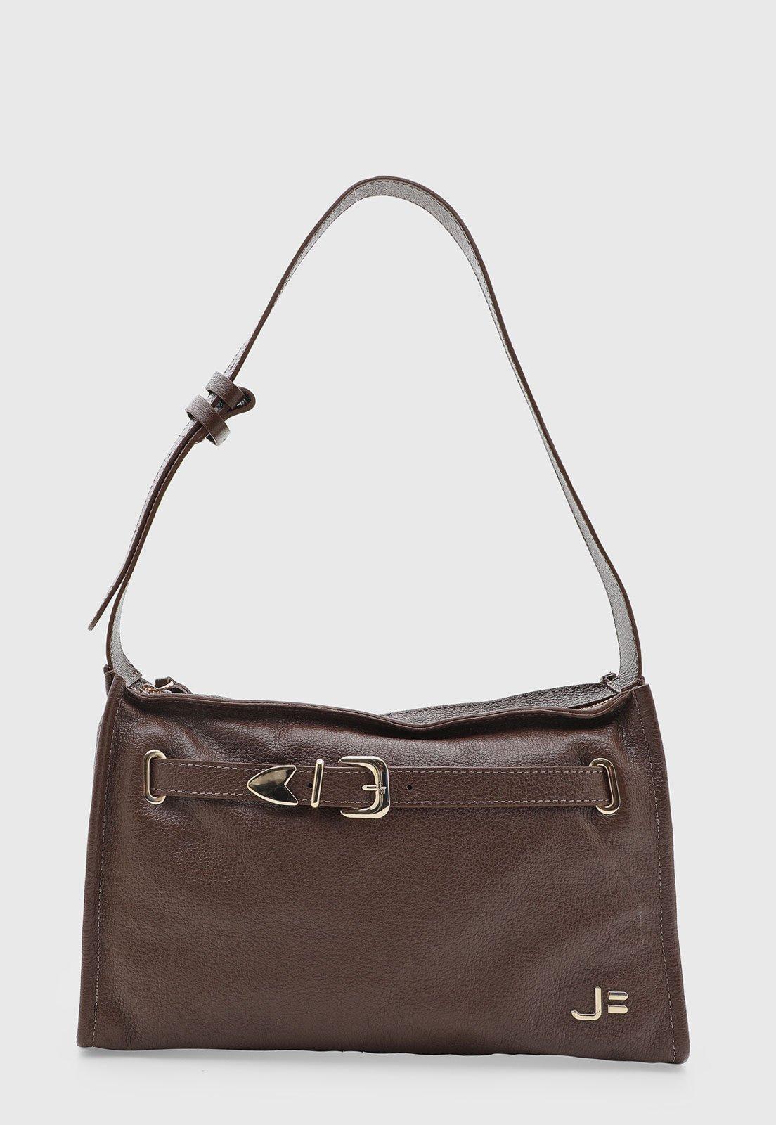 Bolsa Feminina Jorge Bischoff Couro Marrom
