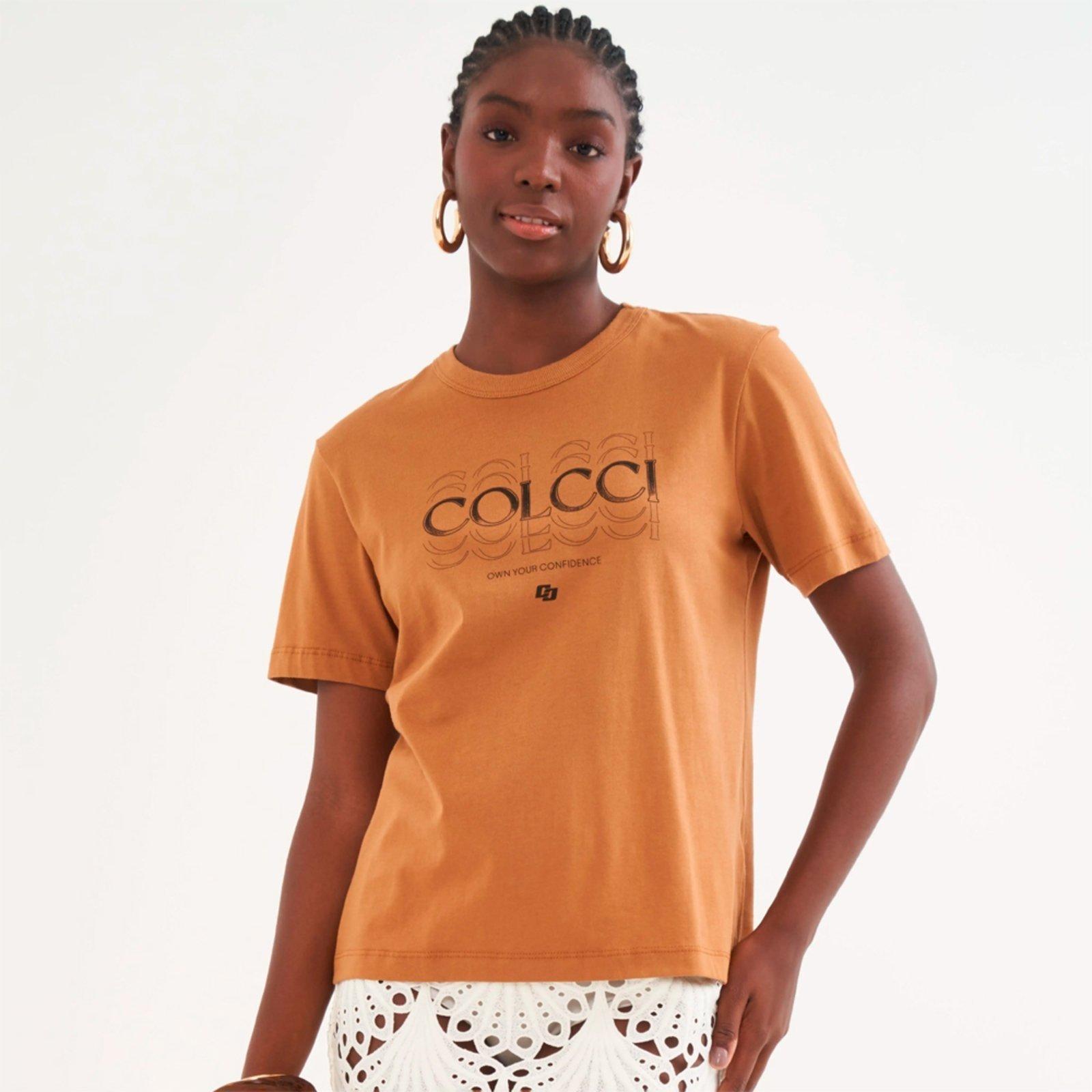 Camiseta Colcci Confidence Pr26 Marrom Evermode Feminino