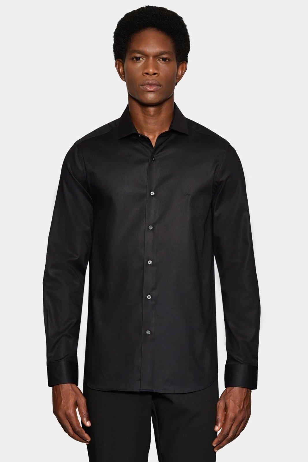 Camisa Aramis Manga Longa Slim Maquineta Stretch Preto
