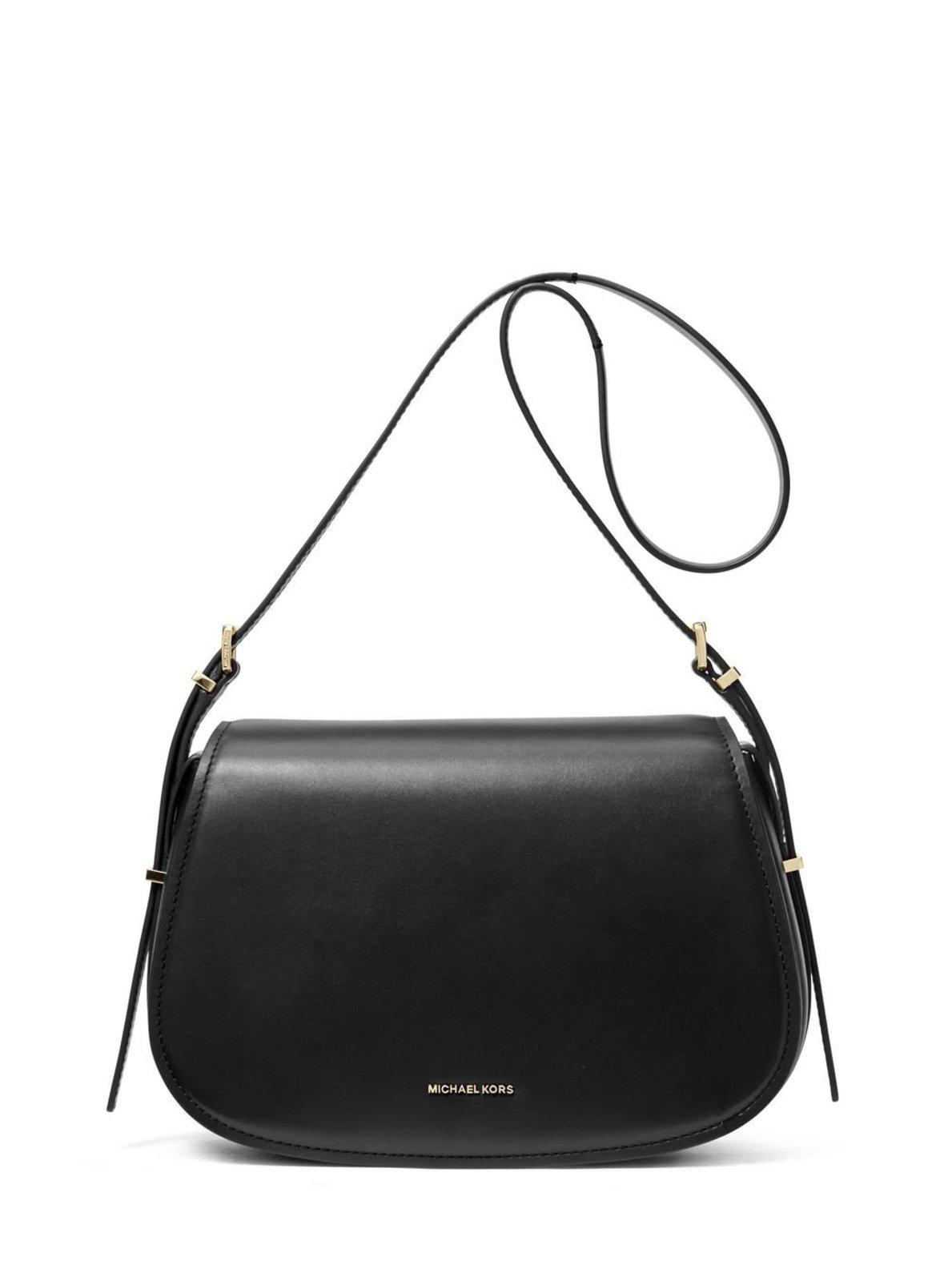 Bolsa transversal lydia média de couro Bolsa transversal lydia média de couro Black
