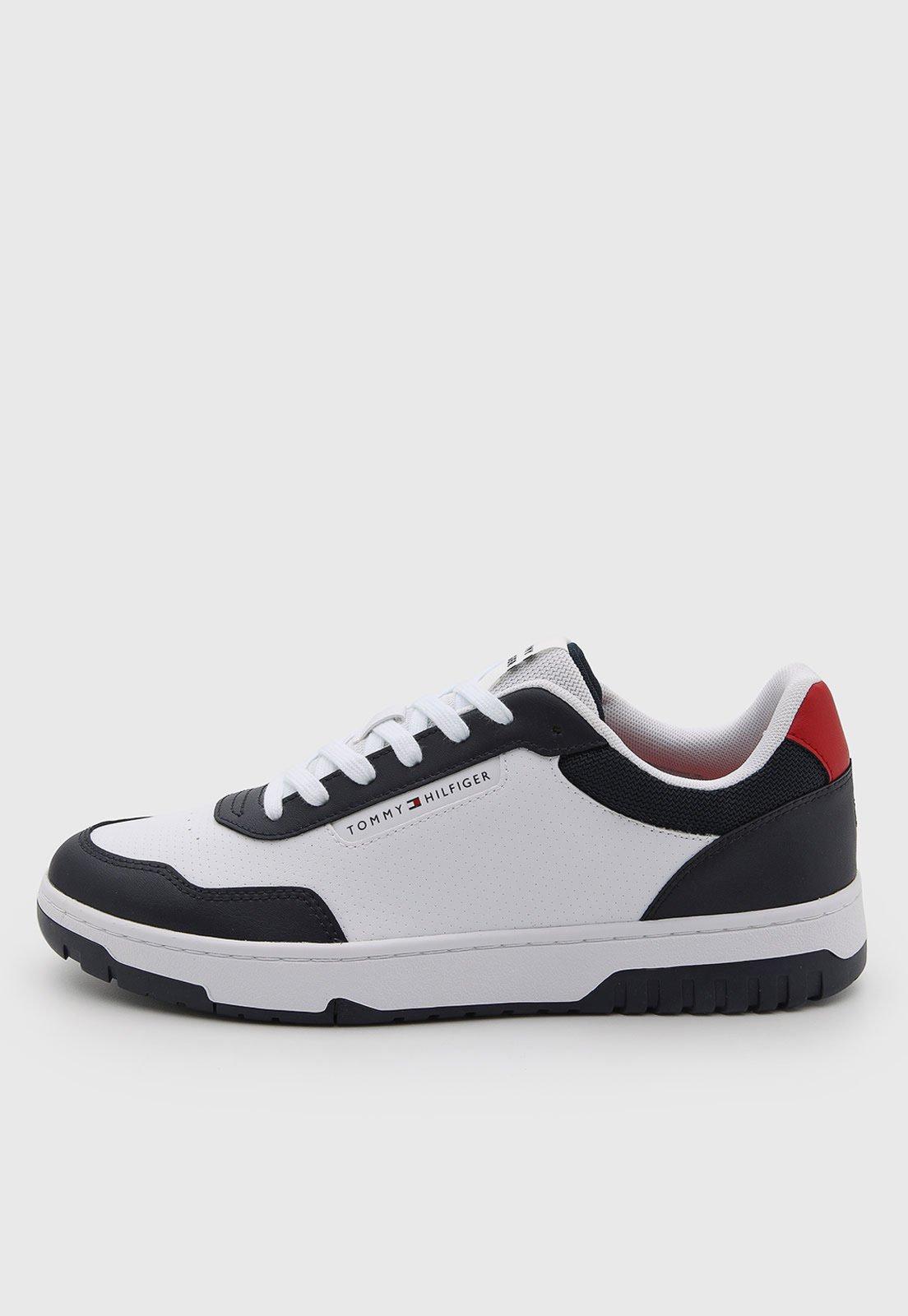 Tênis Masculino Tommy Hilfiger Couro Basket Core Lite Branco