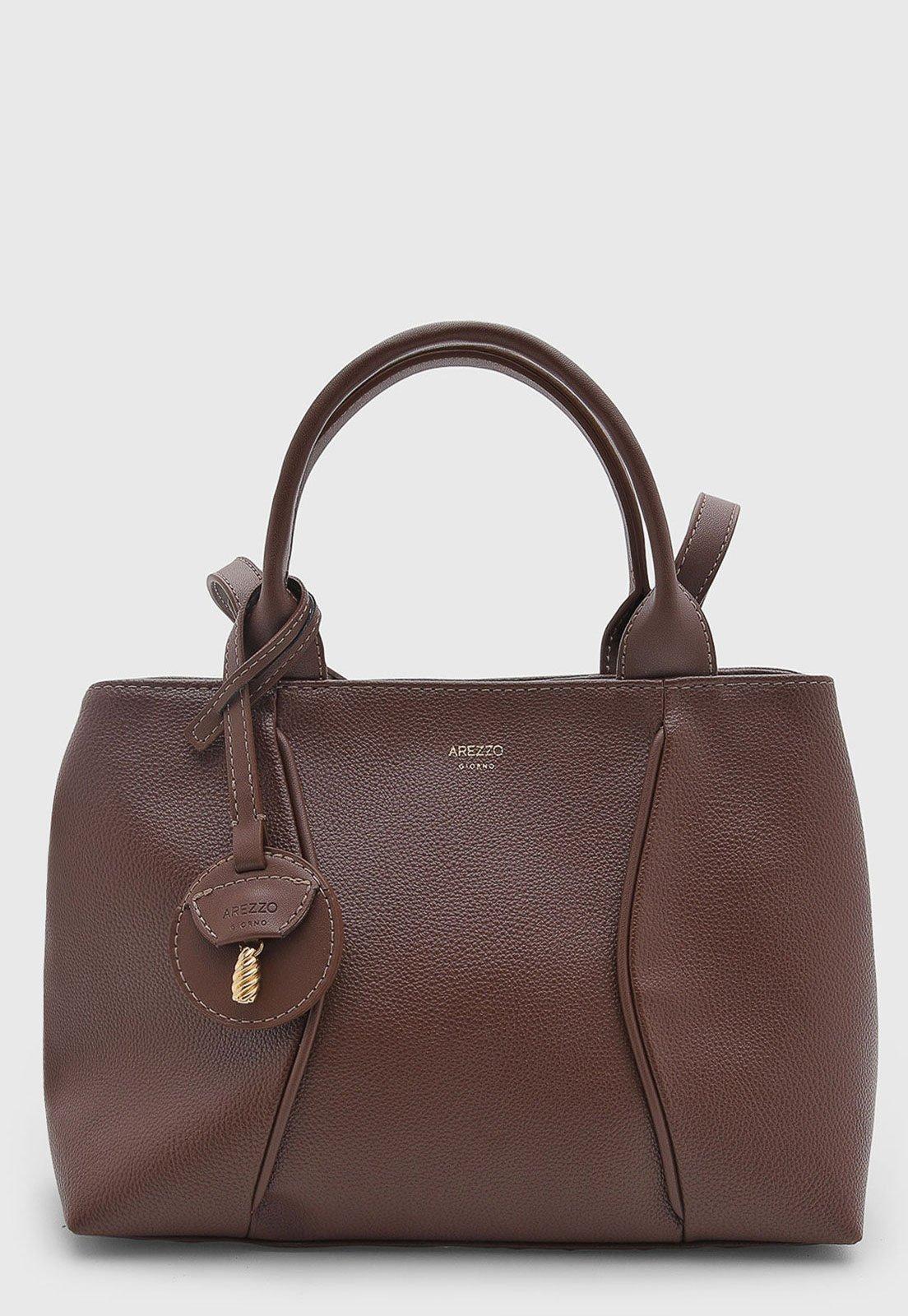 Bolsa Feminina Arezzo Grande Texturizada Marrom