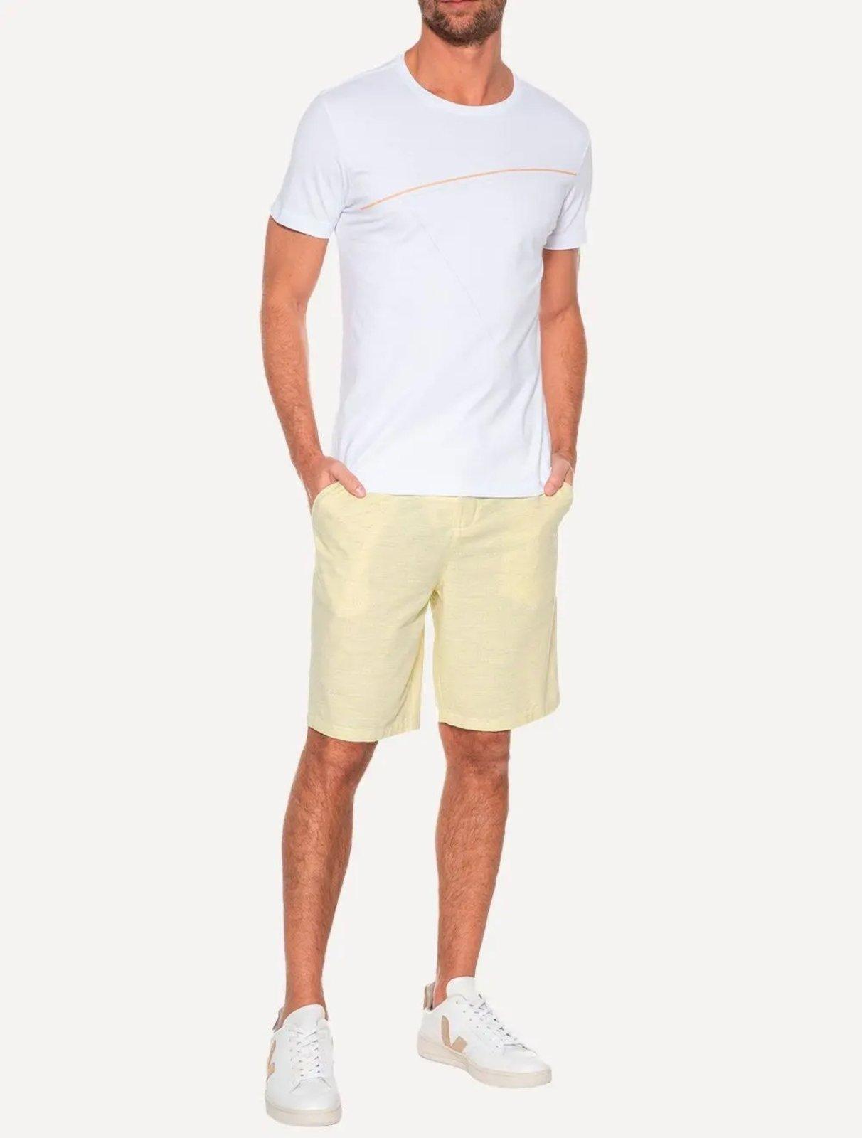 Bermuda Aramis Masculina Chino Flame Amarelo Mescla