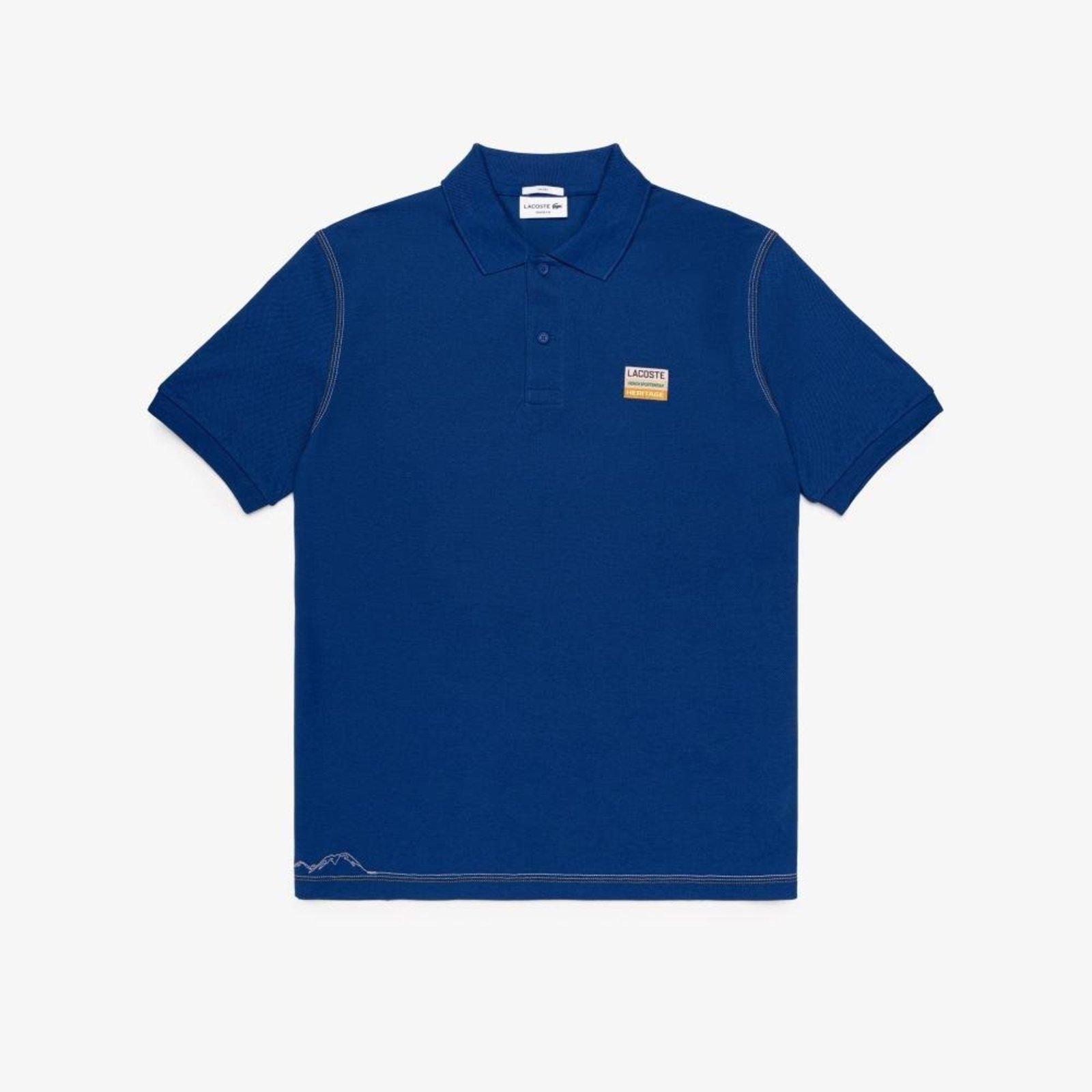 Polo Masculina de Piqué em Modelagem Solta Azul