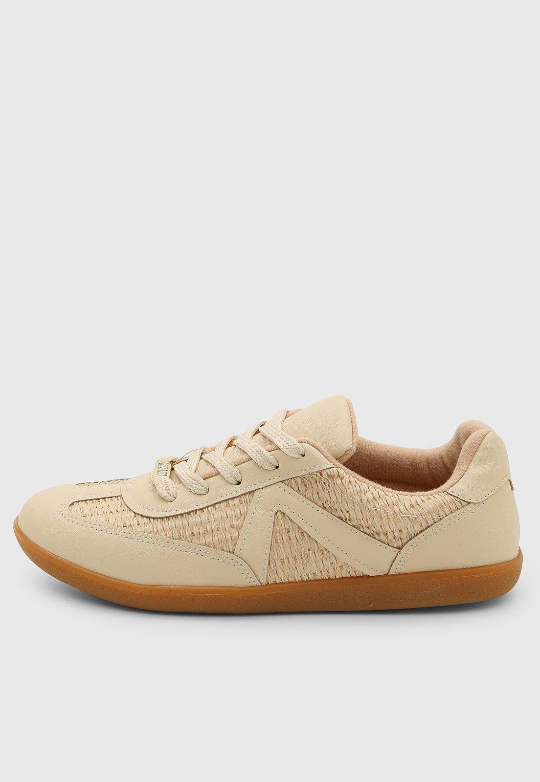 Tênis Feminino Vizzano Detalhe Texturizado Bege