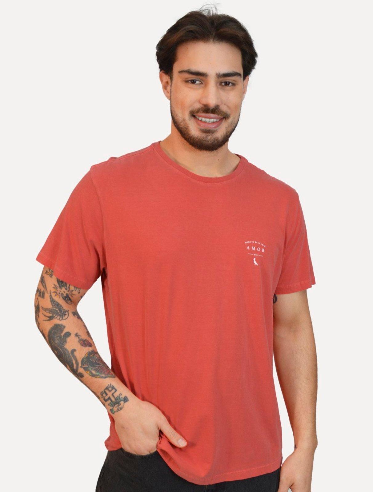 Camiseta Reserva Masculina Born To Be In Love Vermelha