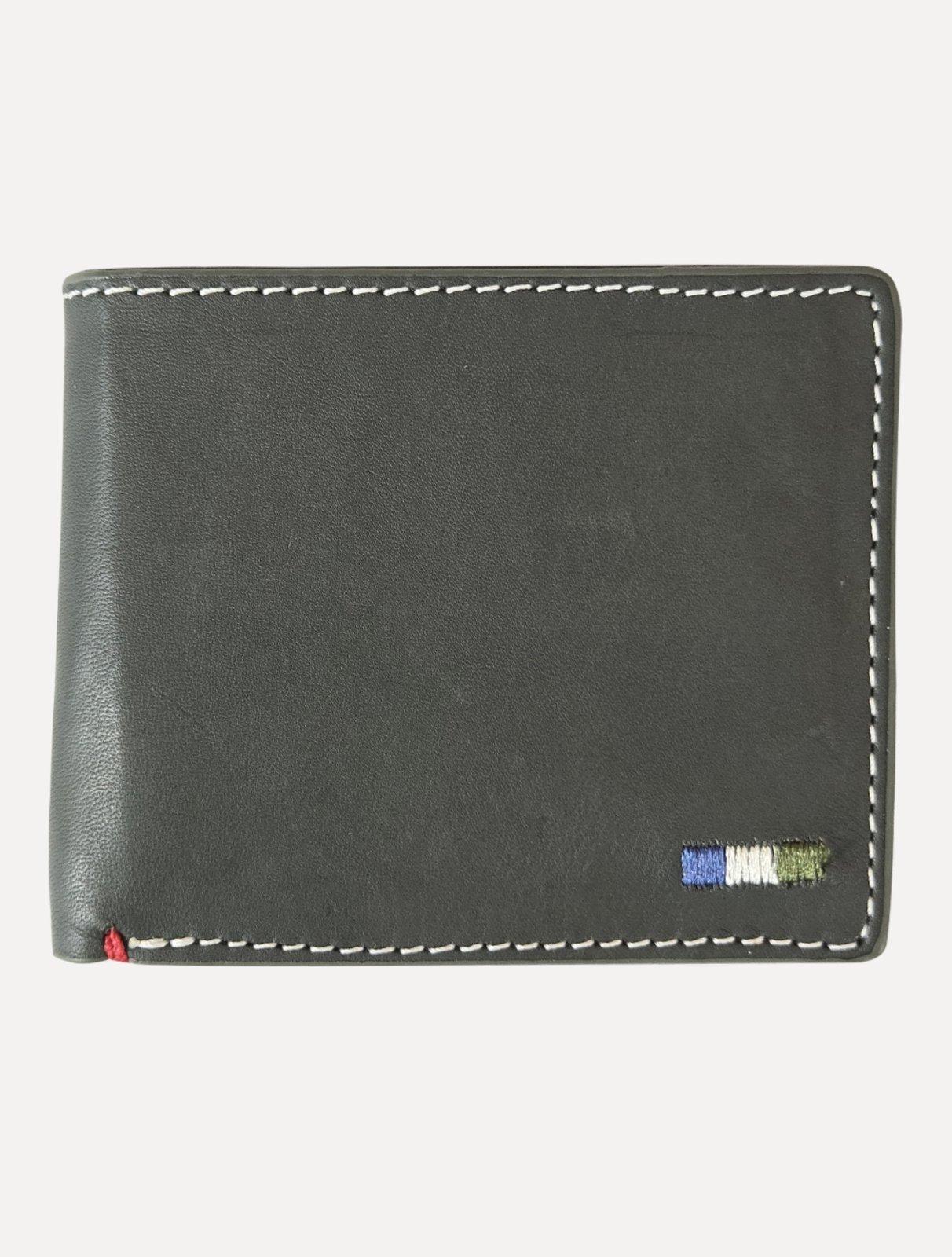 Carteira Reserva Masculina Couro Parma Cinza Escuro