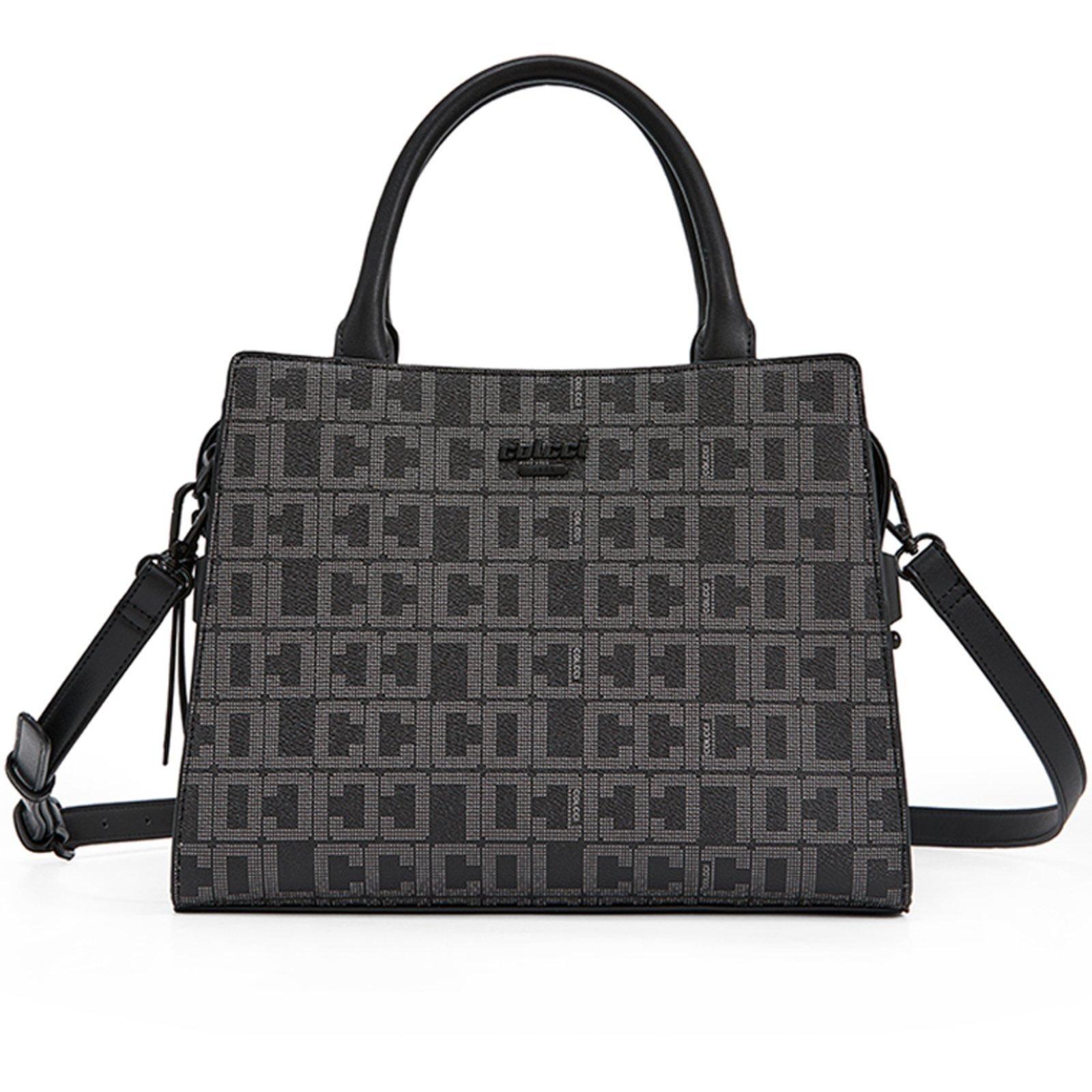 Bolsa Tote Colcci Monograma Ou25 Preto Feminino