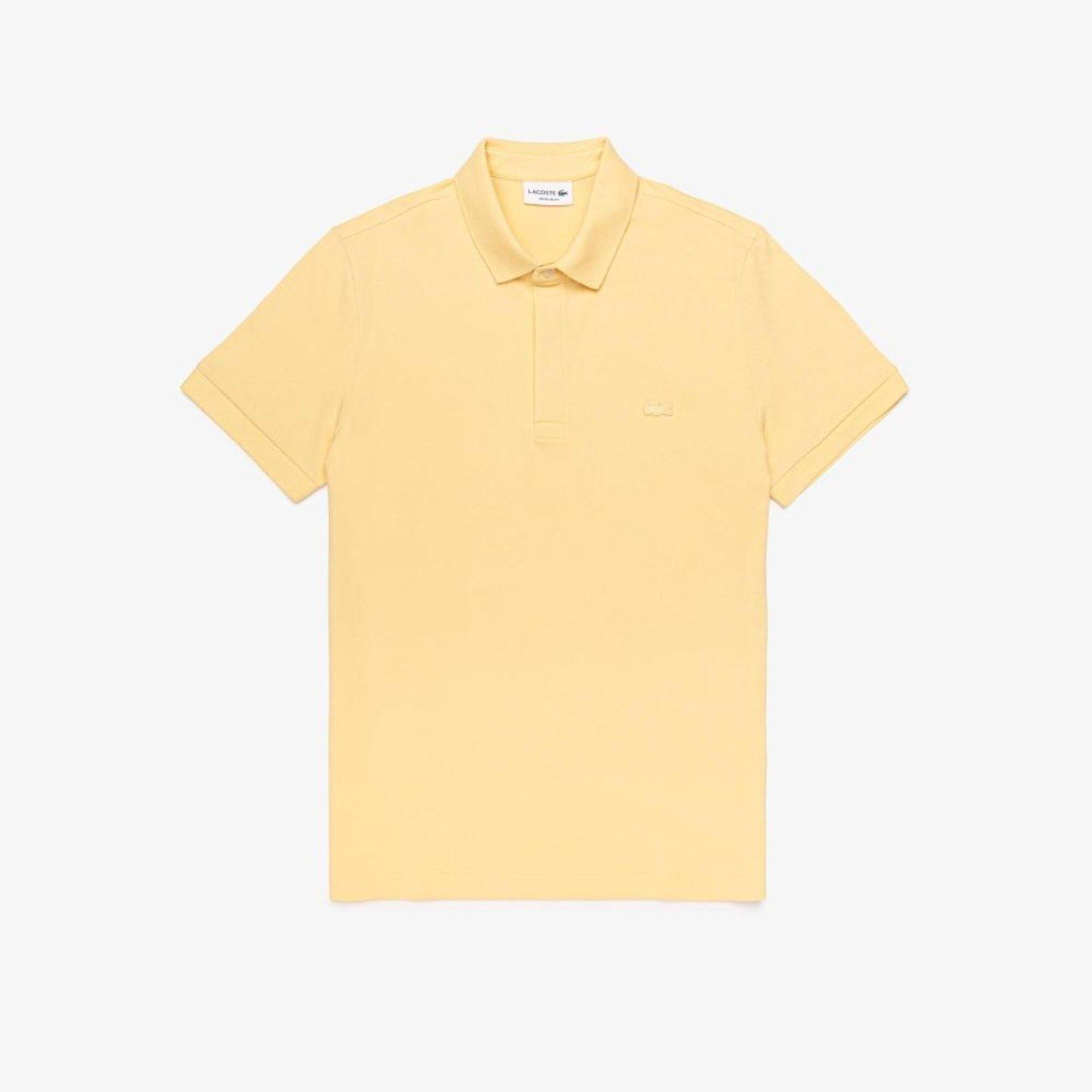 Polo Regular Fit Paris em Piqué Stretch Amarelo