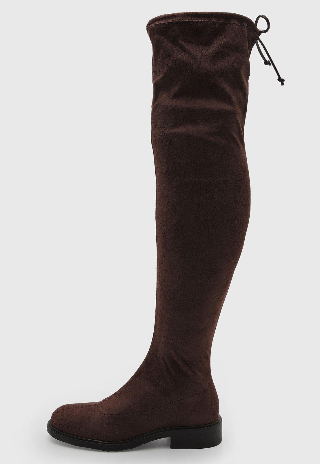 Bota Feminina Arezzo Cano Longo Marrom