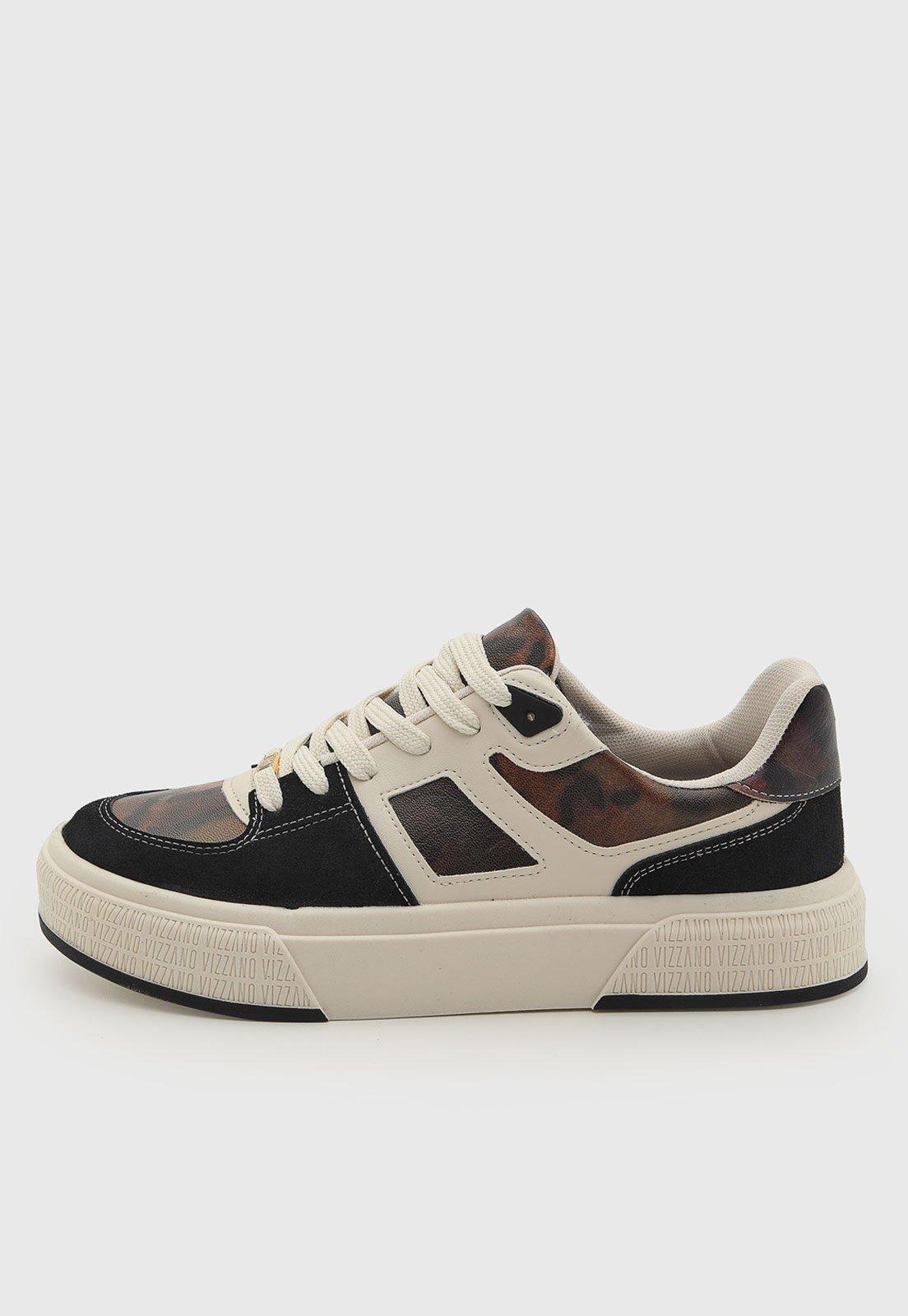 Tênis Feminino Vizzano Animal Print Bege