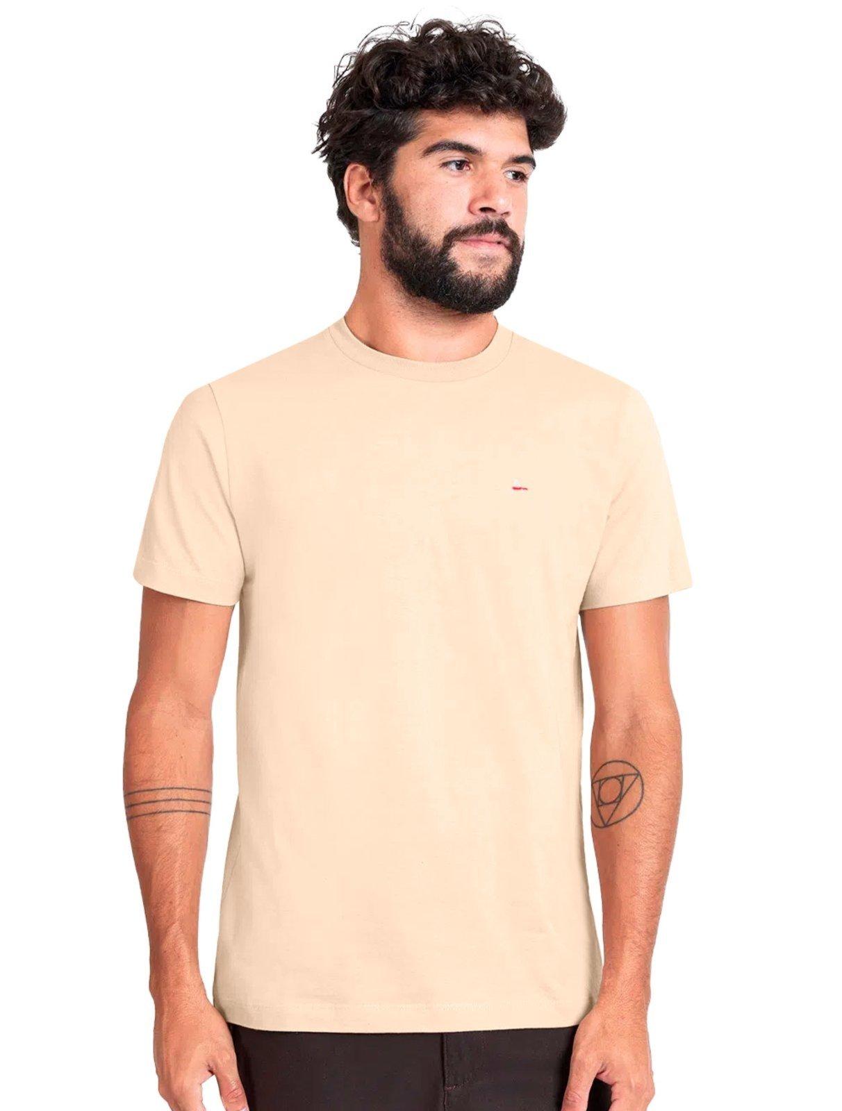 Camiseta Aramis Masculina Basic Lisa Caqui