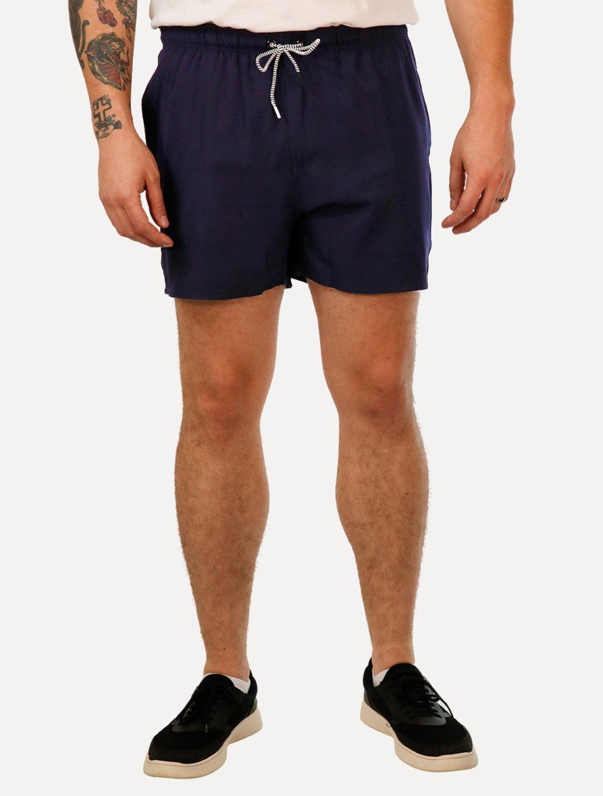 Short Reserva Masculino D Água Beachwear Liso Basico Lateral Azul Marinho