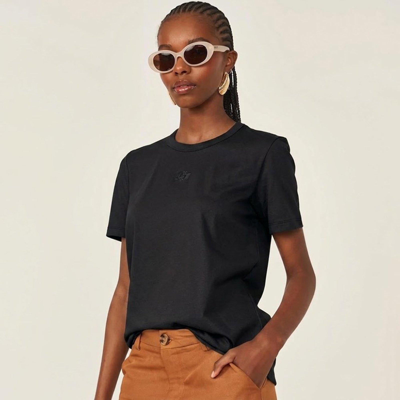 Camiseta Colcci Mid Iconic In26 Preto Feminino