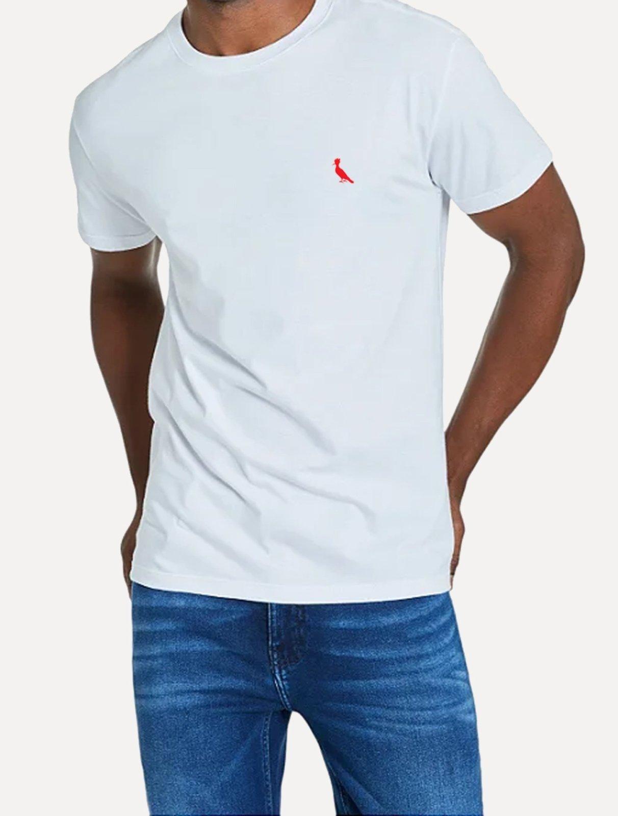 Camiseta Reserva Masculina Red Woodpecker Silk Branca