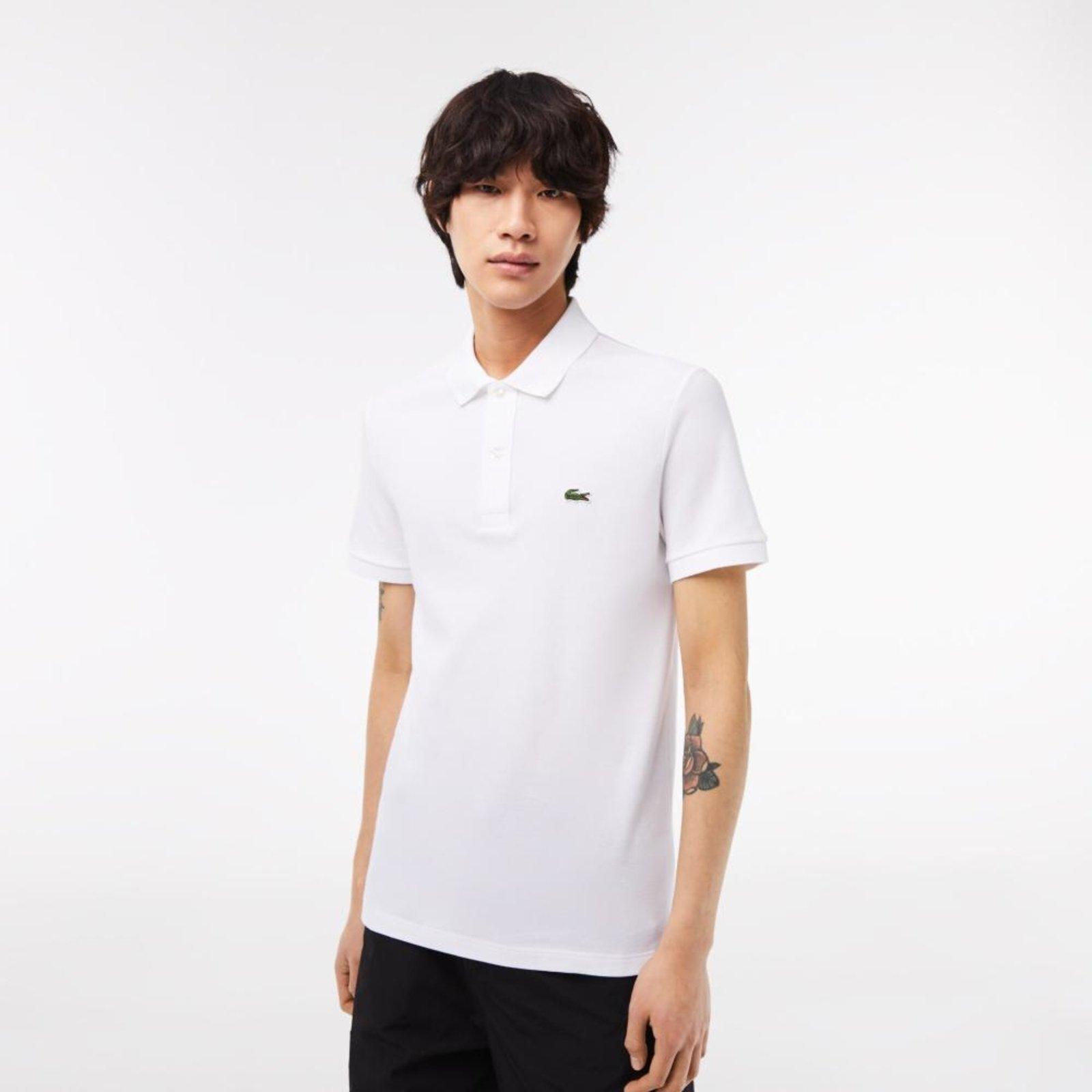 Camisa Polo masculina Slim Fit em petit piquet Branco