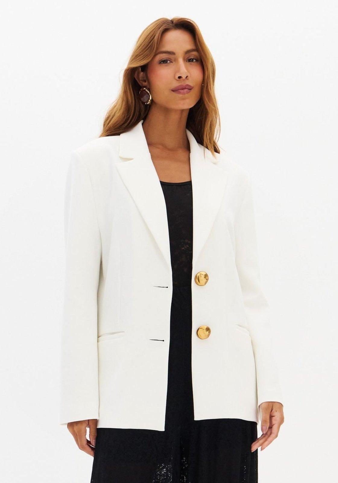 Blazer Oversized de Alfaiataria Com Botões Lança Perfume