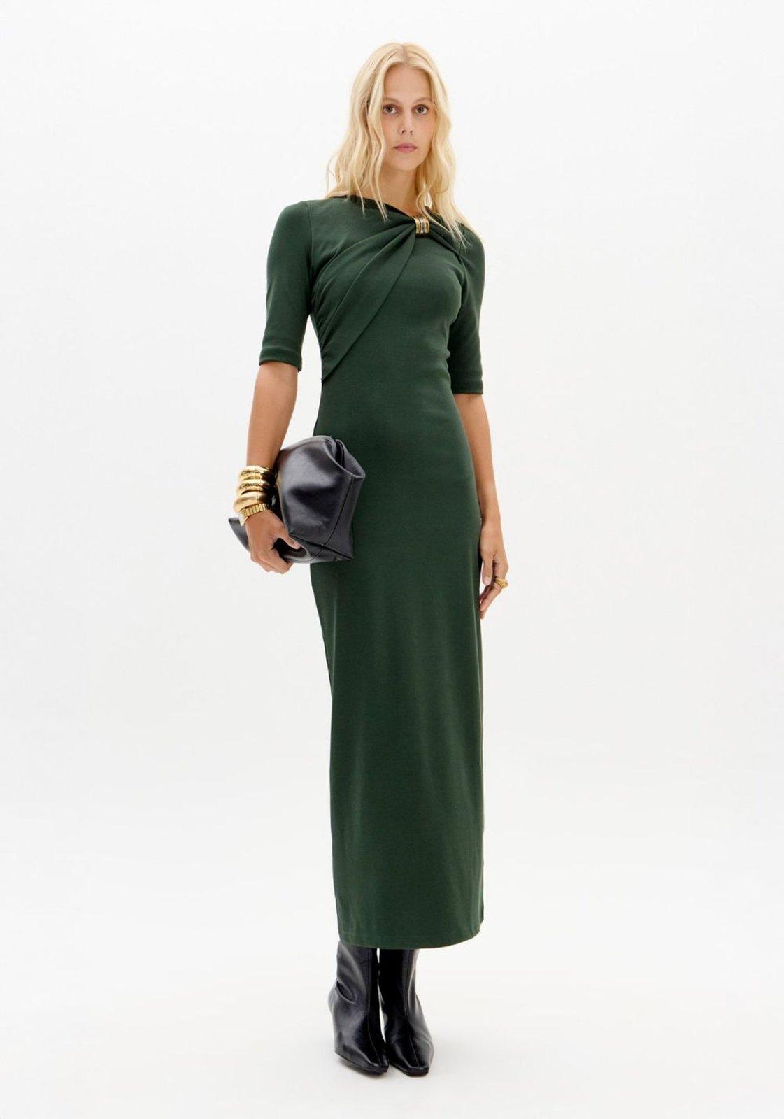 Vestido Super Midi Mangas Médias Lança Perfume