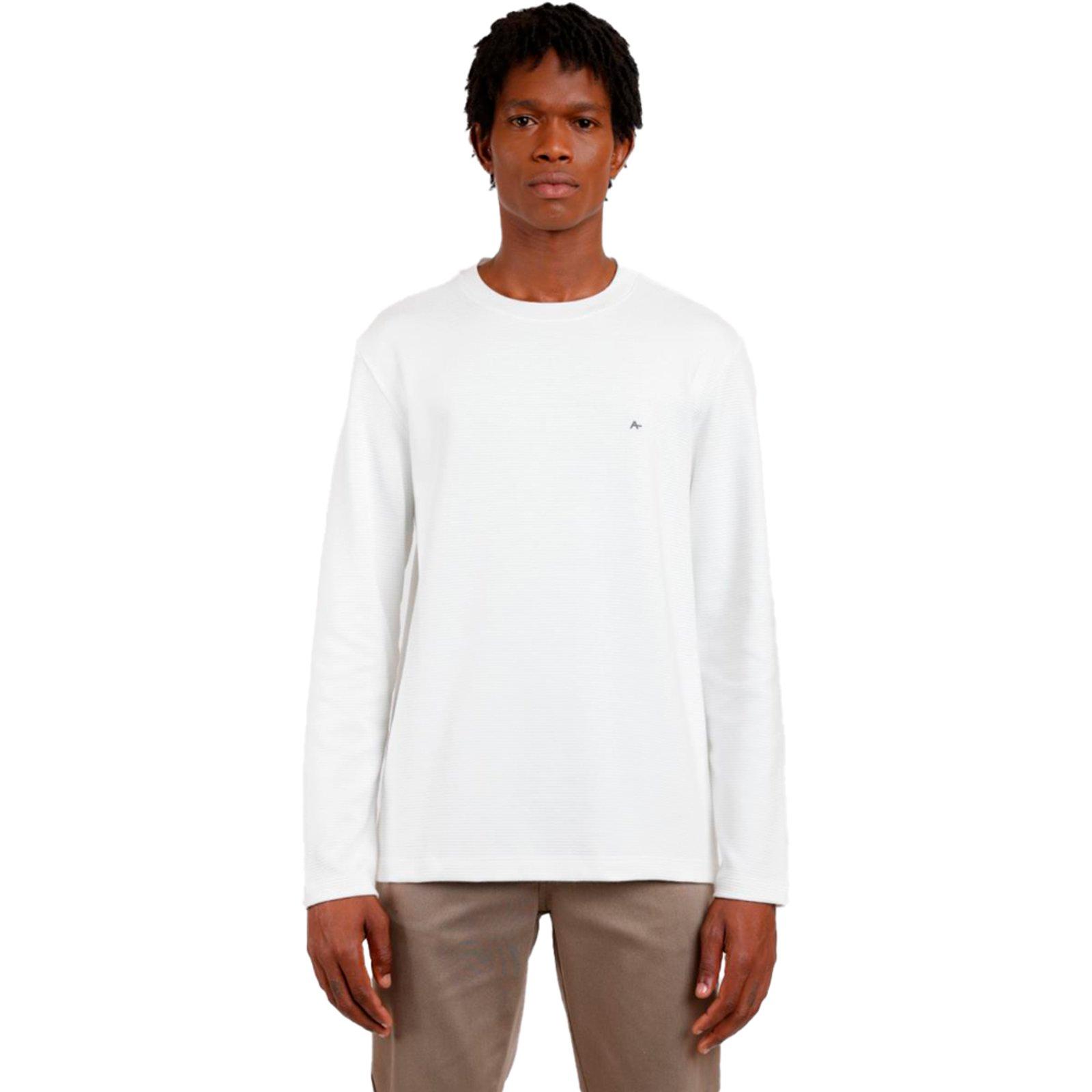 Camiseta Aramis Suedine Canelado ML In24 Off White Masculino