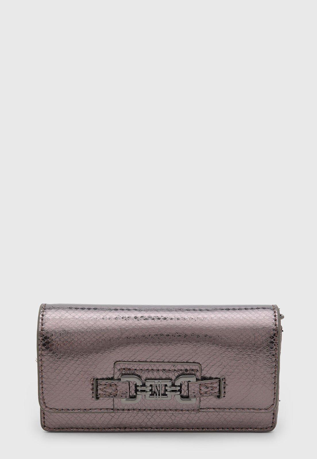 Bolsa Santa Lolla Textura Metálica Prata