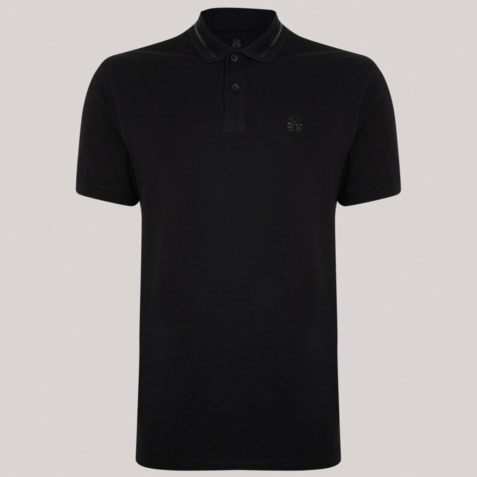 Camisa Polo John John Slim Paradiso Pr26 Preto Masculino