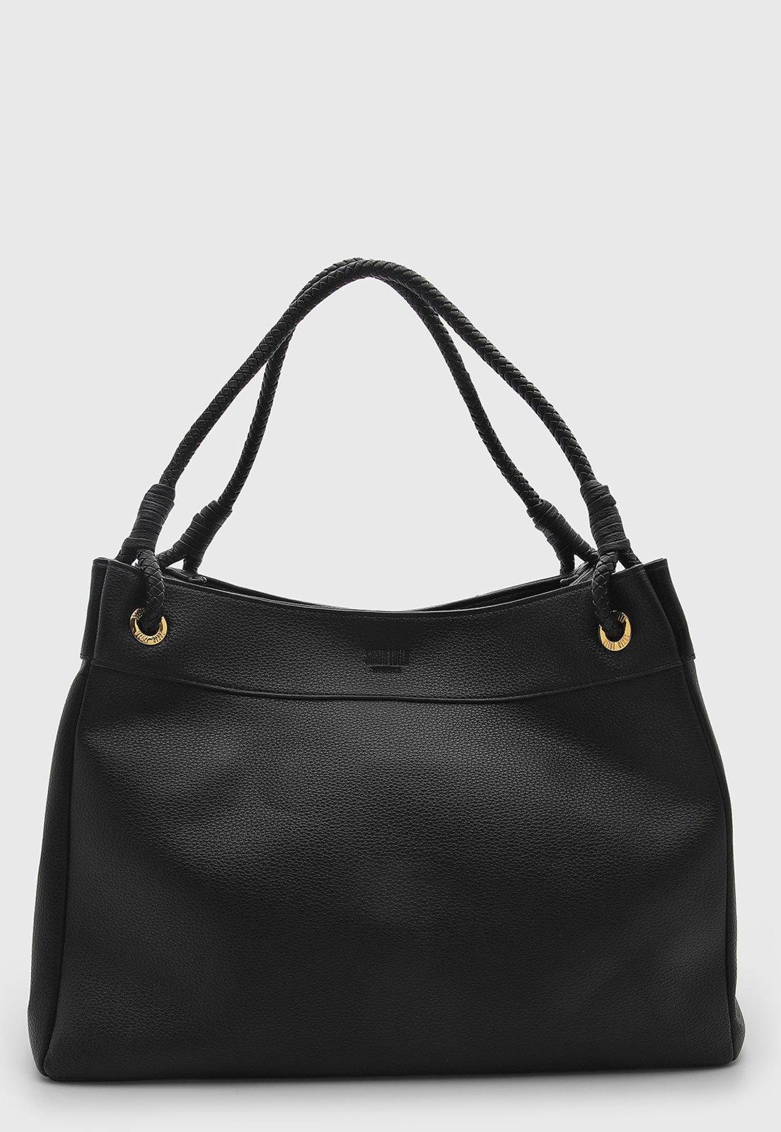 Bolsa Feminina Santa Lolla Alça Trançada Com Carteira Preta