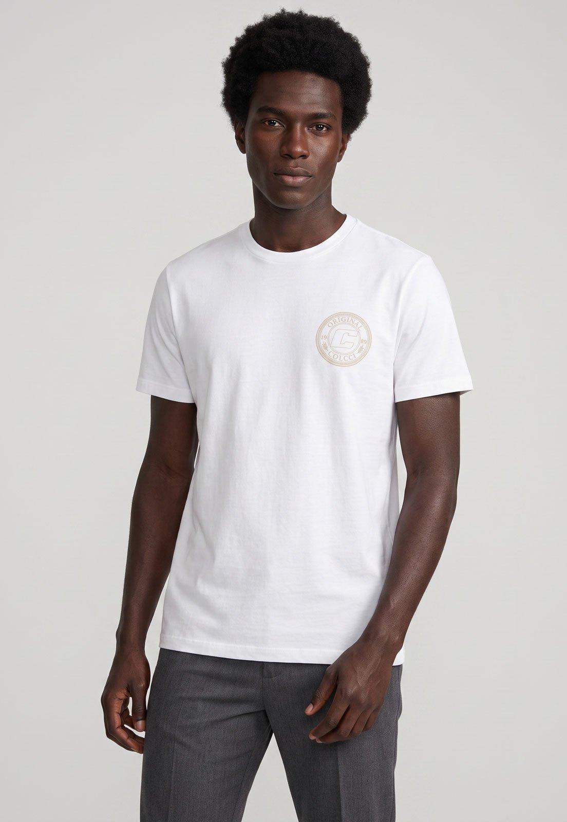 Camiseta Masculina Colcci Logo Branca