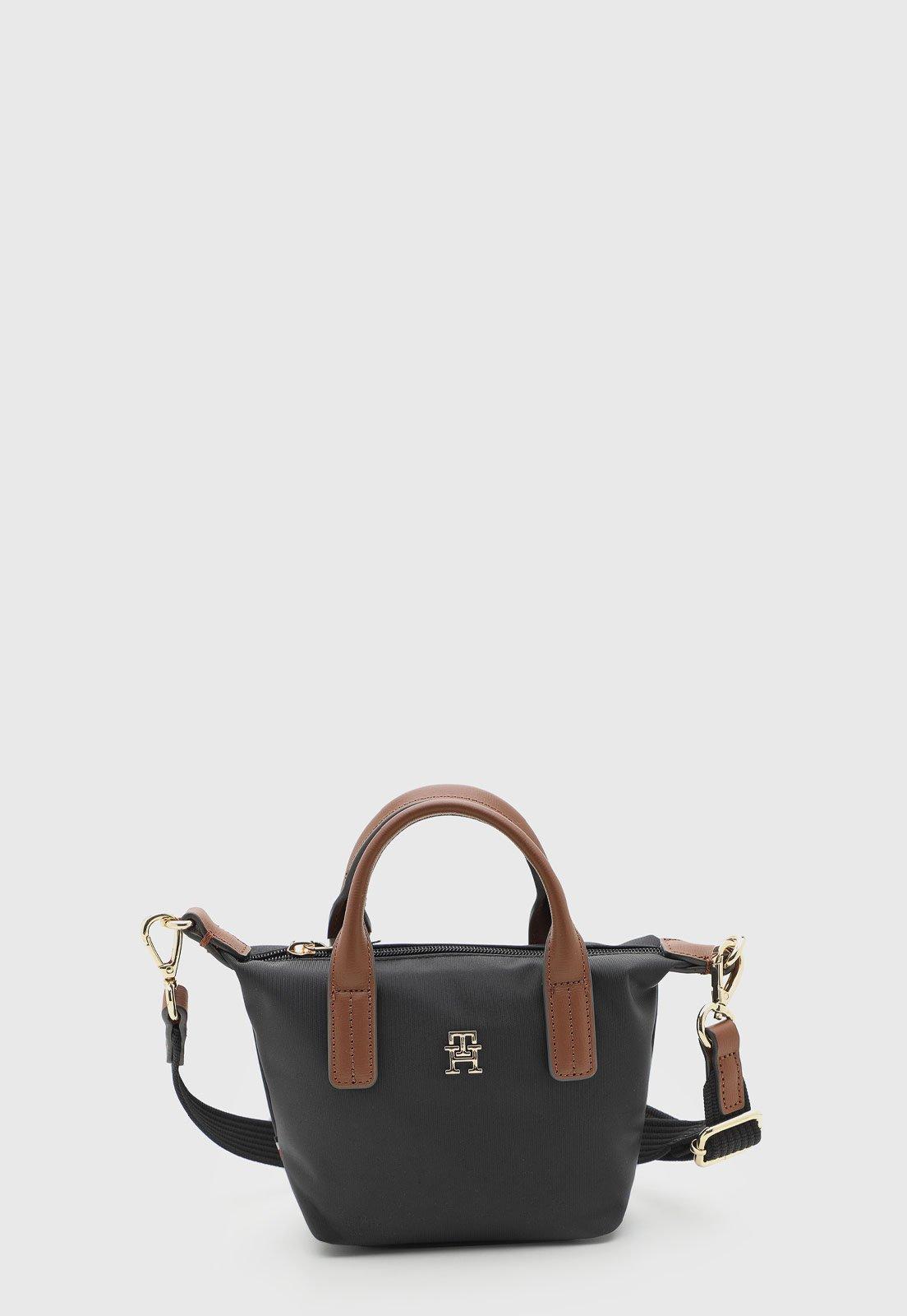 Bolsa Tommy Hilfiger Estruturada Compacta Preta