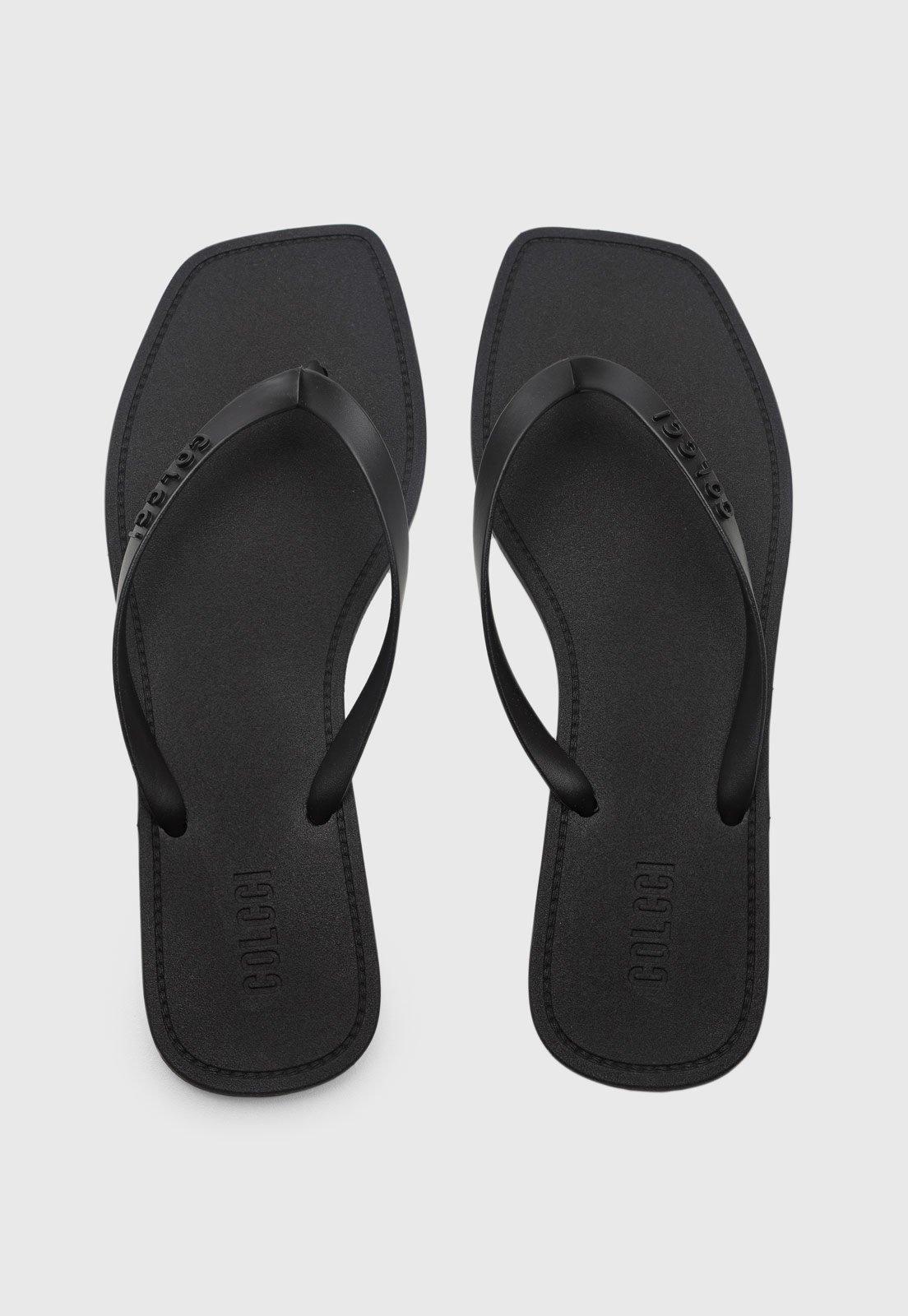 Chinelo Feminino Colcci Bico Quadrado Preto