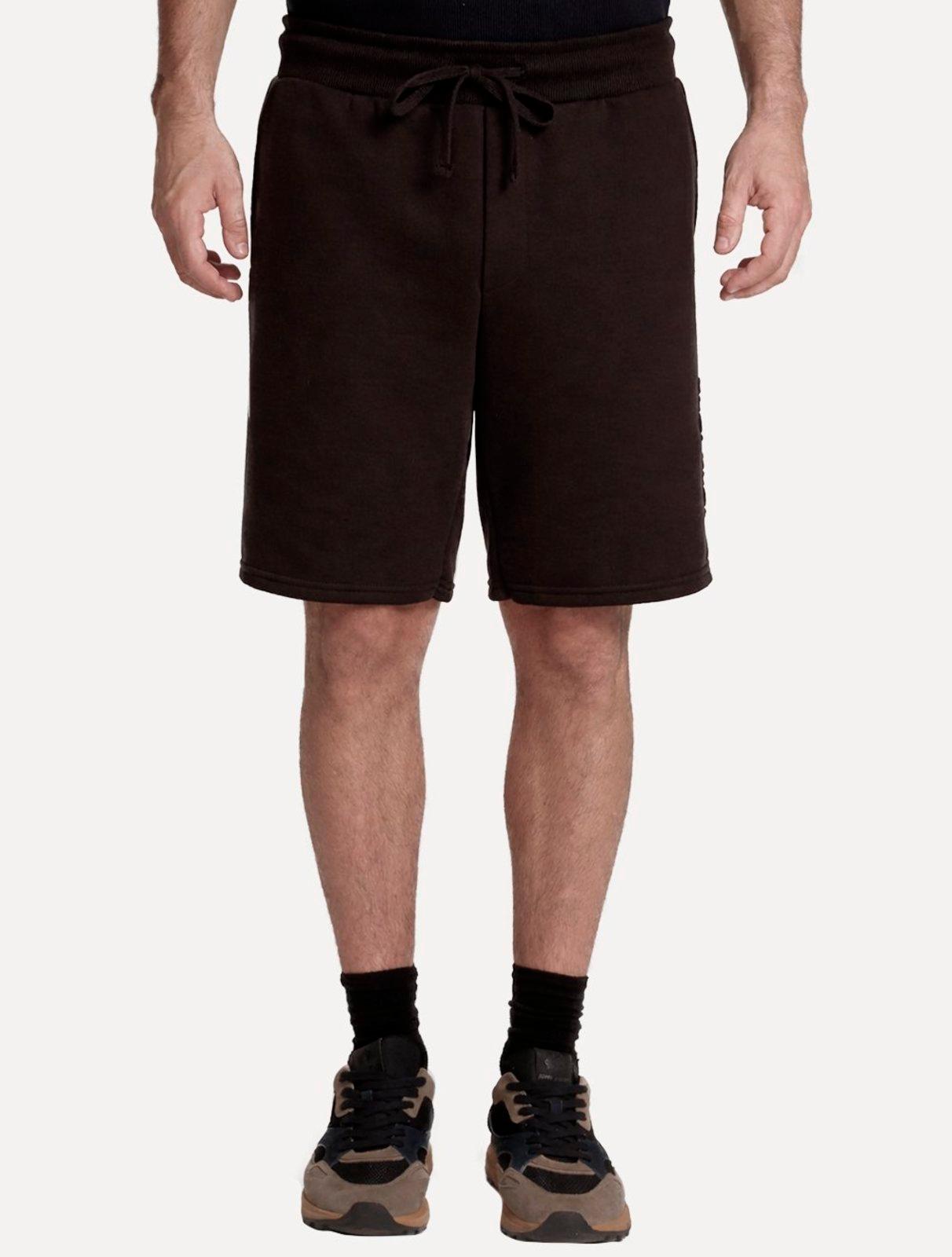 Bermuda John John Masculina Moletom Embossed Logo Marrom Escura