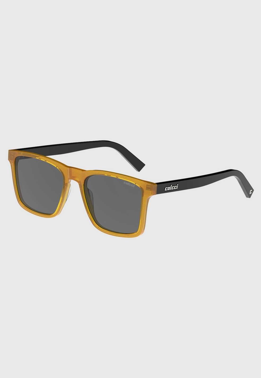 Óculos Masculino Colcci Modelo C0240J8901 Âmbar Translúcido e Preto